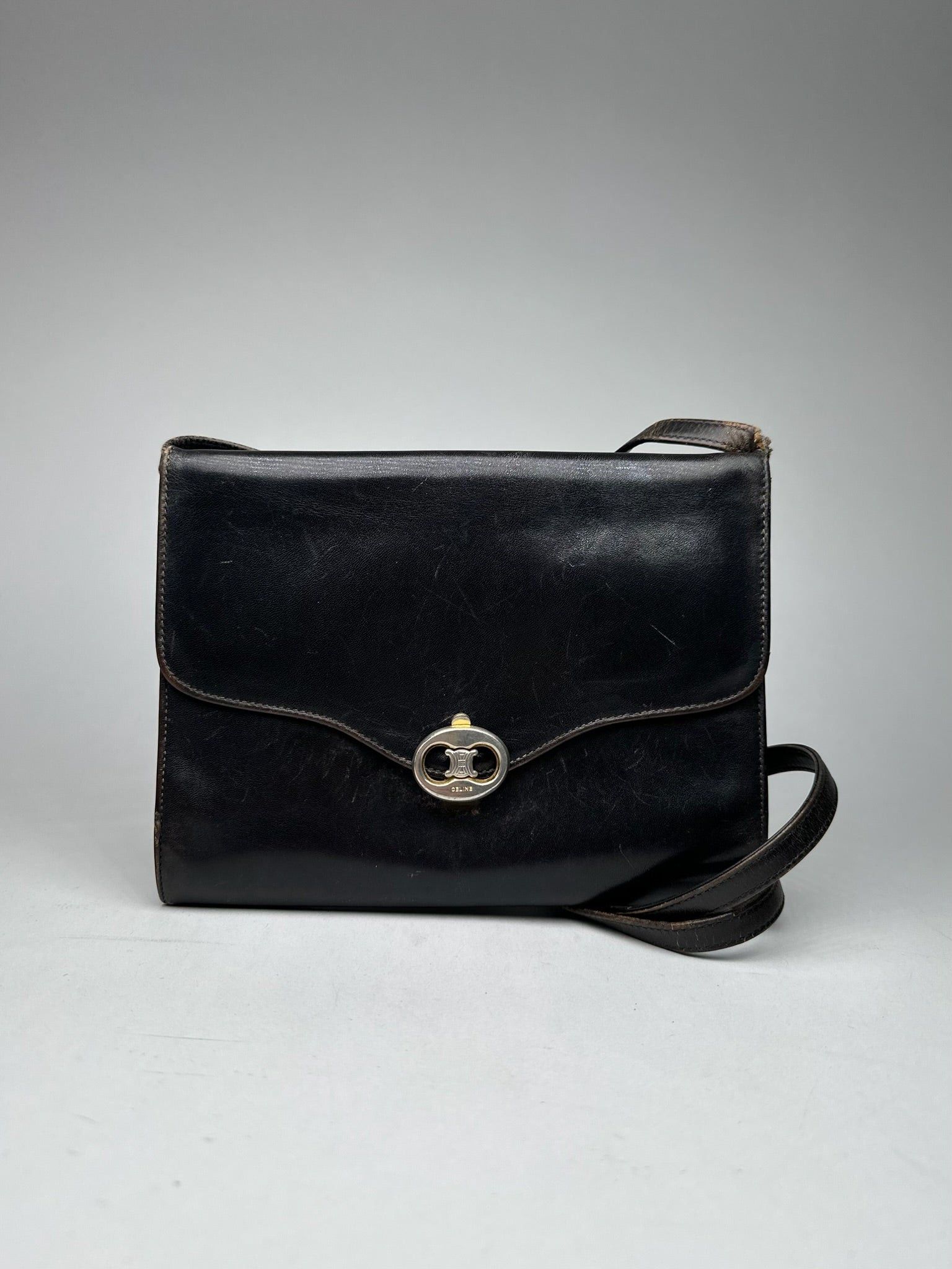 Celine Vintage Triomphe Leather Bag Size ONE SIZE - 10 Thumbnail
