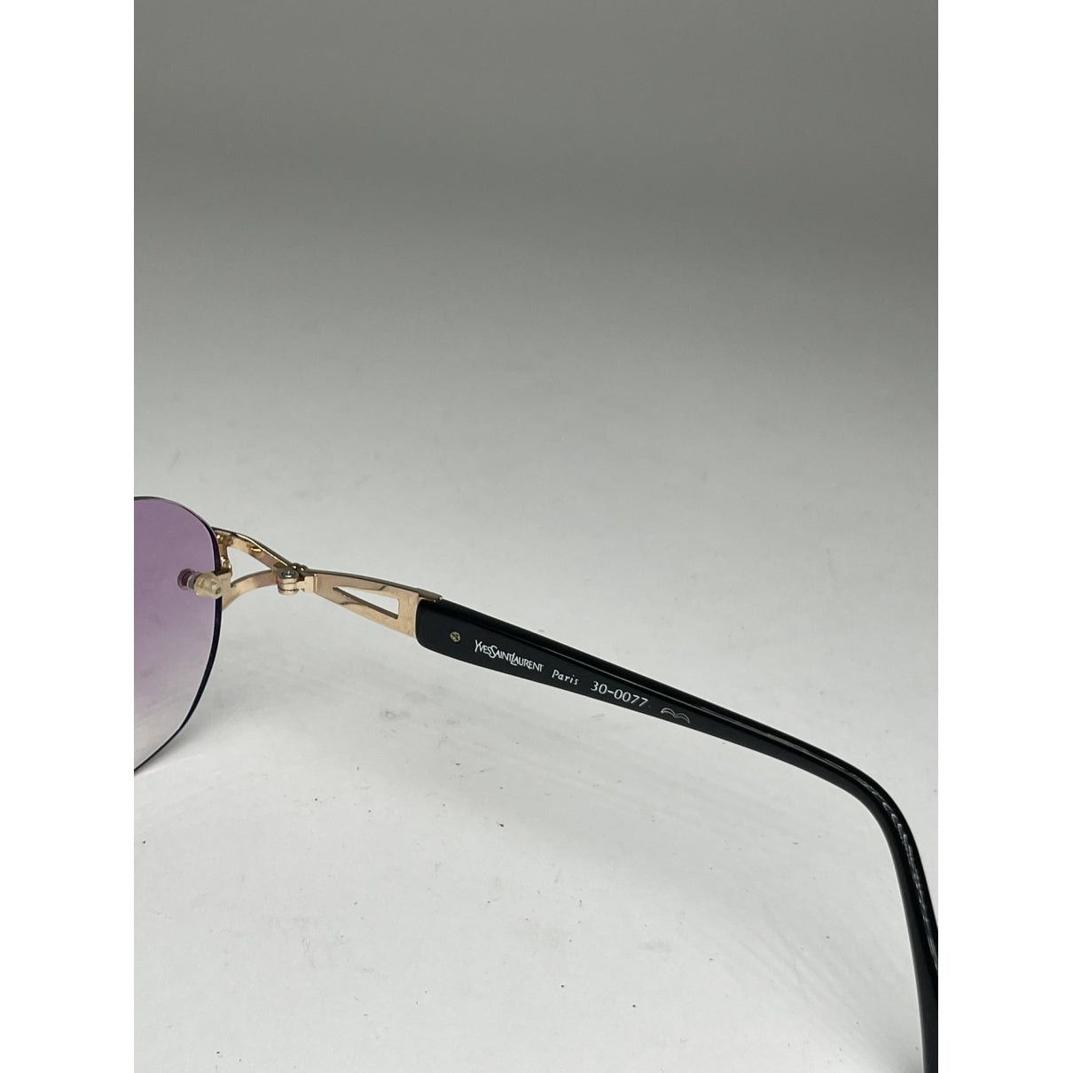 Yves Saint Laurent Purple Plastic Sunglasses Size ONE SIZE - 4 Thumbnail