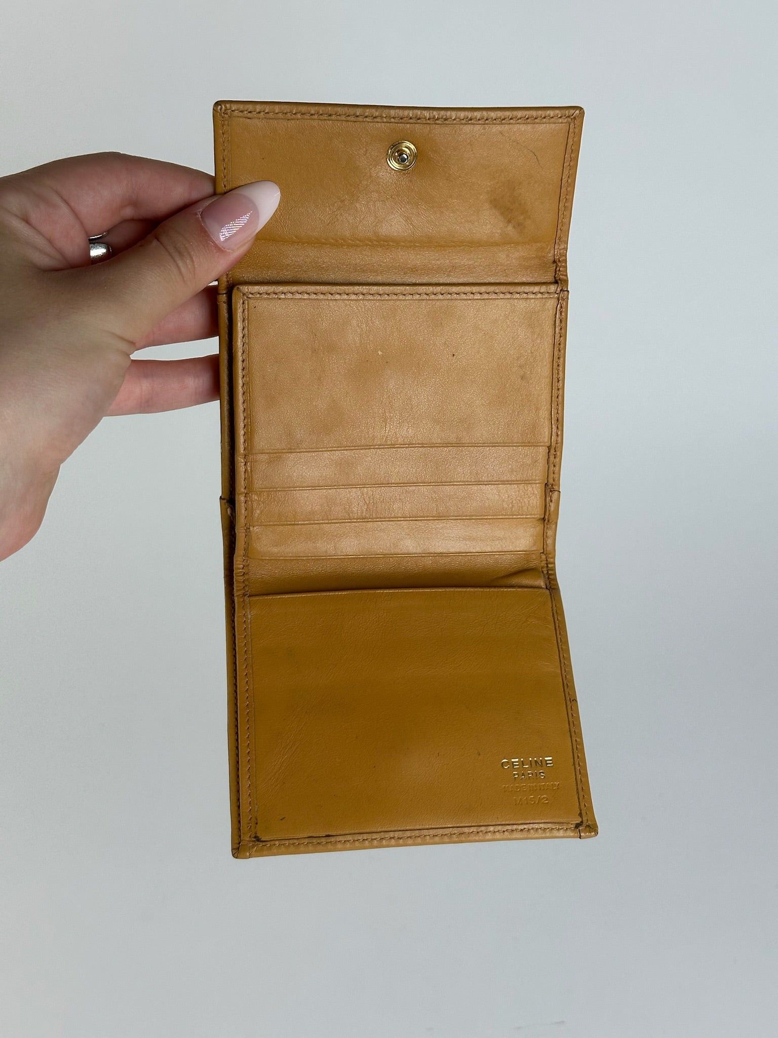 Celine Vintage Paris Monogram Leather Wallet Brown Size ONE SIZE - 11 Thumbnail