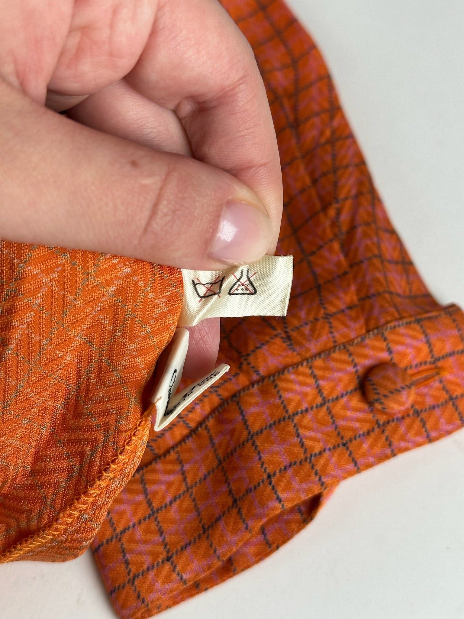 Dior Vintage Checked Shirt orange black Size M / US 6-8 / IT 42-44 - 5 Thumbnail