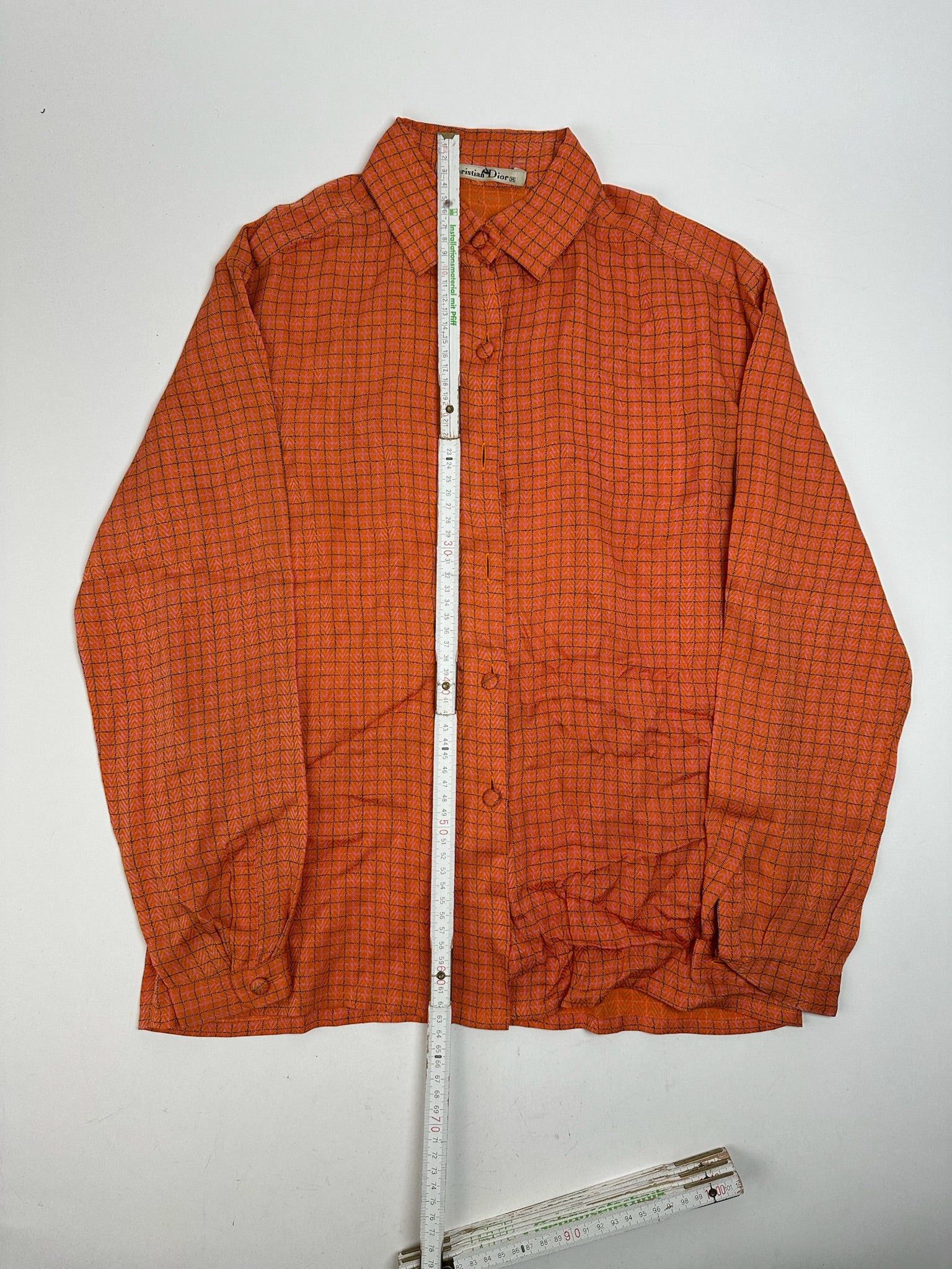 Dior Vintage Checked Shirt orange black Size M / US 6-8 / IT 42-44 - 13 Thumbnail