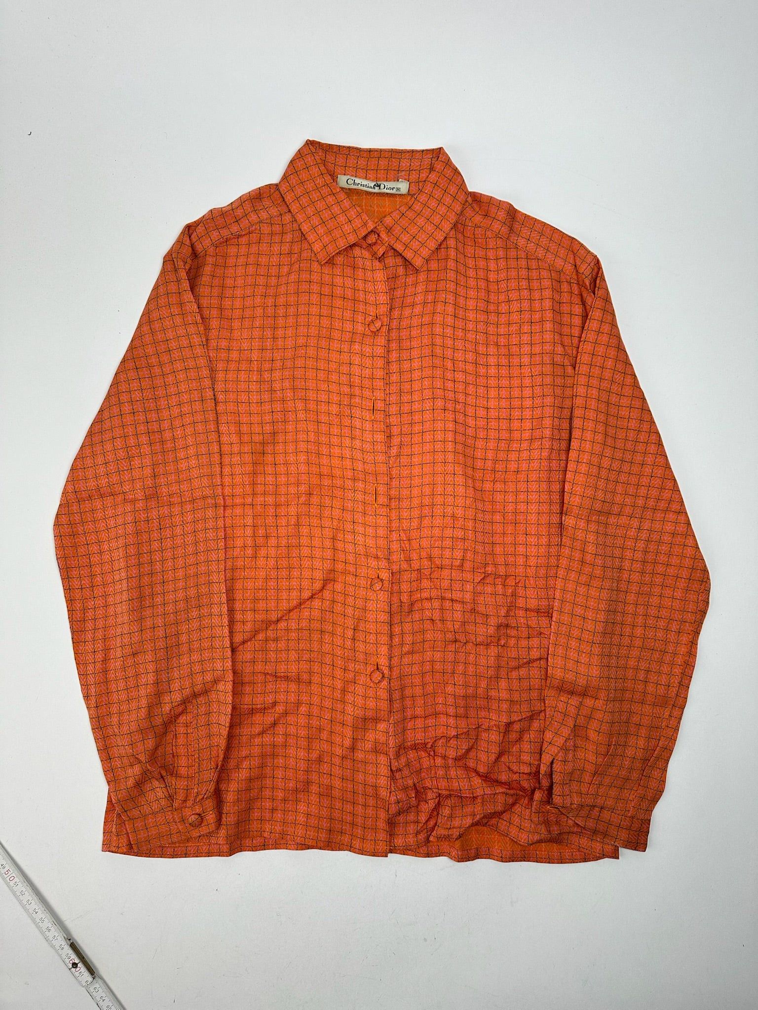 Dior Vintage Checked Shirt orange black Size M / US 6-8 / IT 42-44 - 15 Thumbnail