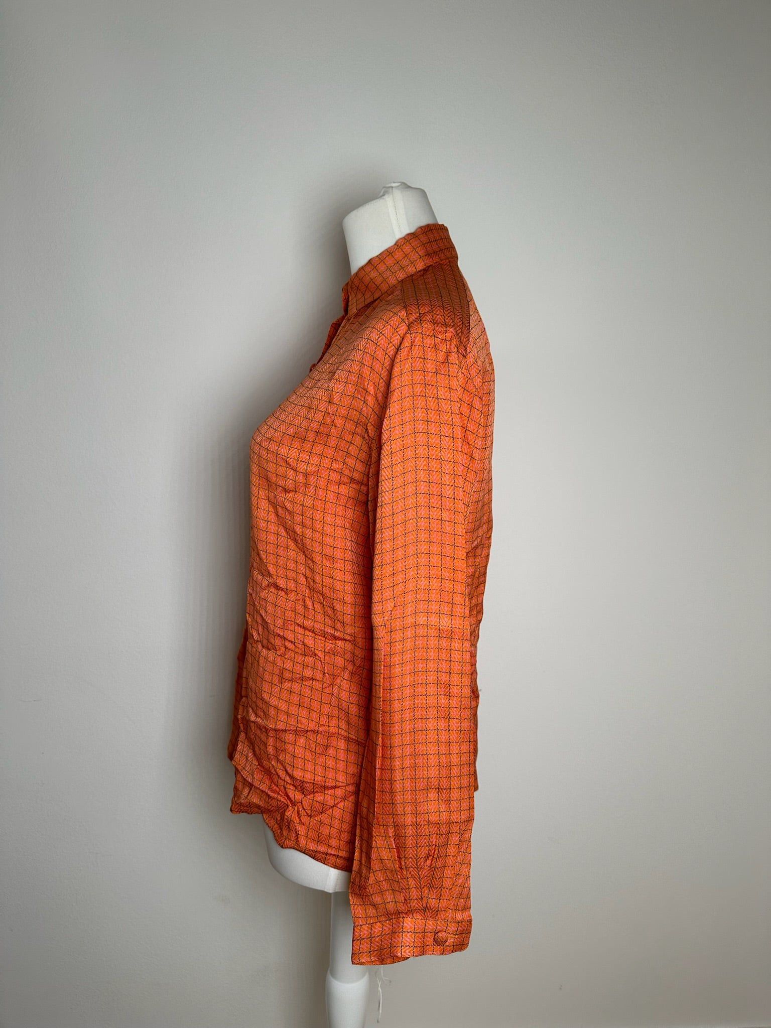 Dior Vintage Checked Shirt orange black Size M / US 6-8 / IT 42-44 - 2 Thumbnail