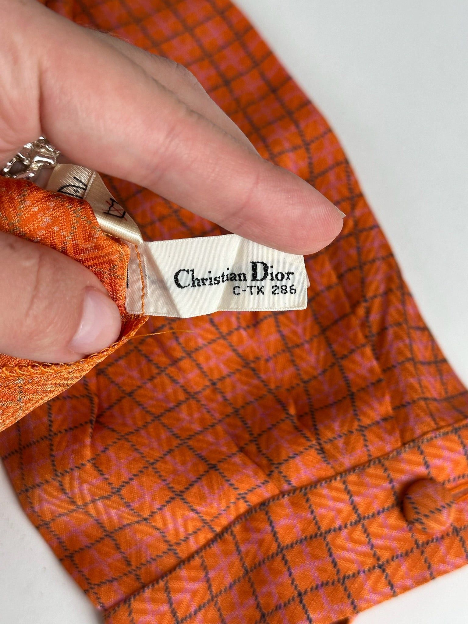 Dior Vintage Checked Shirt orange black Size M / US 6-8 / IT 42-44 - 8 Thumbnail
