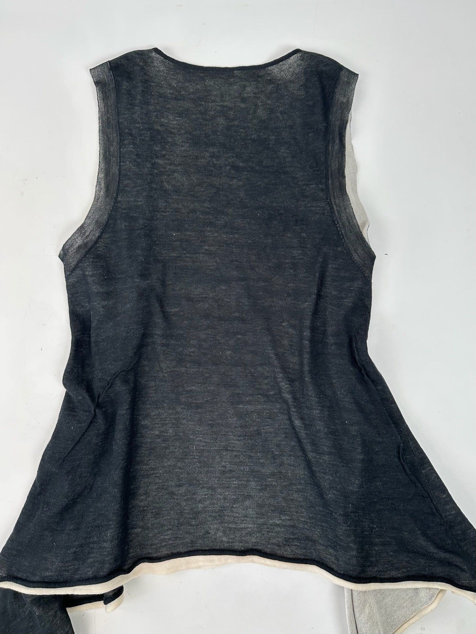 Issey Miyake Vintage Wool Top Black Grey Size M / US 6-8 / IT 42-44 - 6 Thumbnail