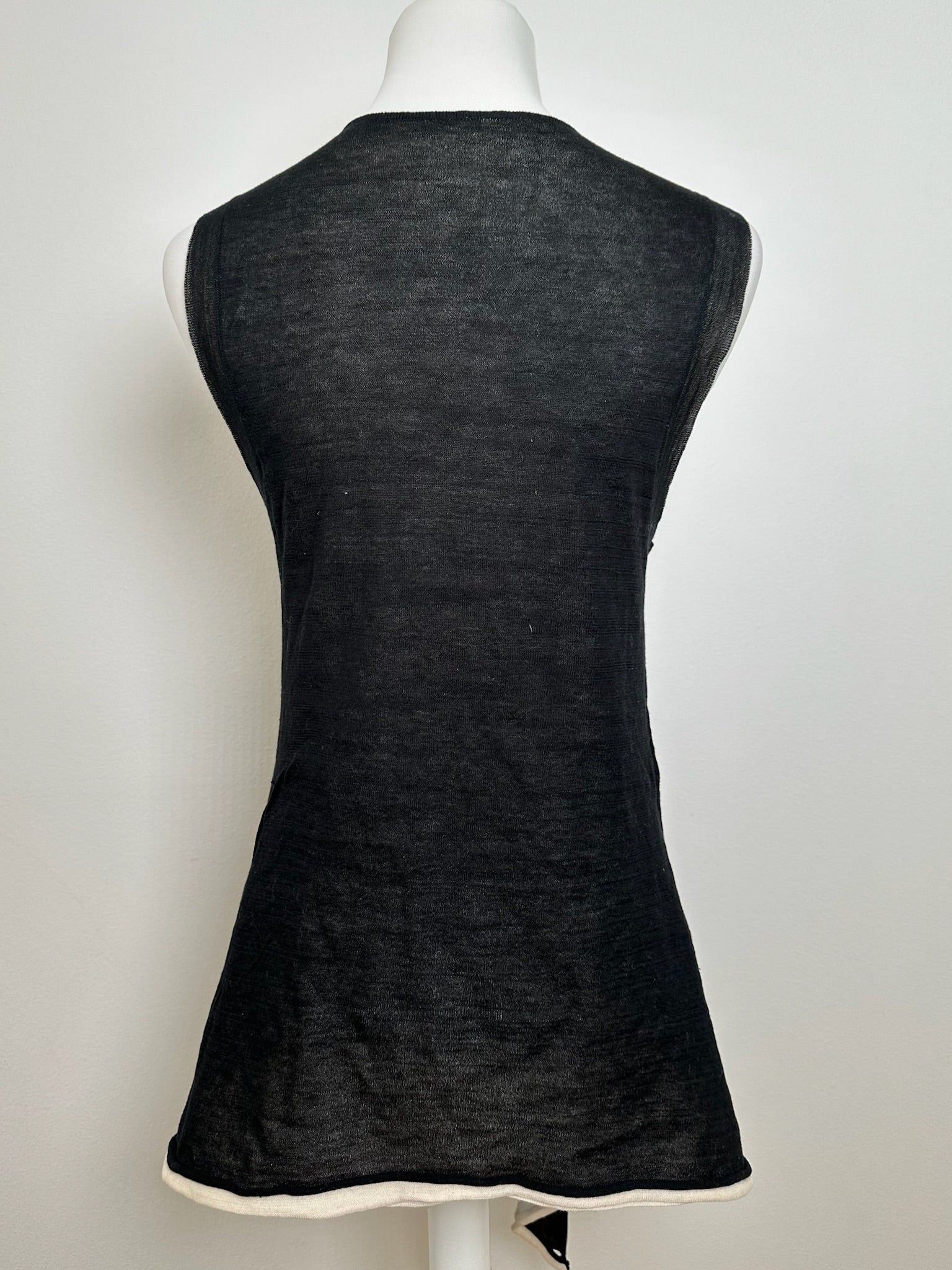 Issey Miyake Vintage Wool Top Black Grey Size M / US 6-8 / IT 42-44 - 2 Thumbnail
