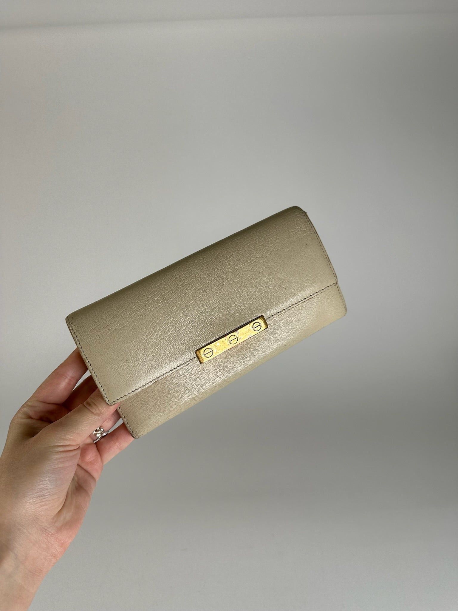 Cartier Vintage Leather Wallet White Size ONE SIZE - 7 Thumbnail