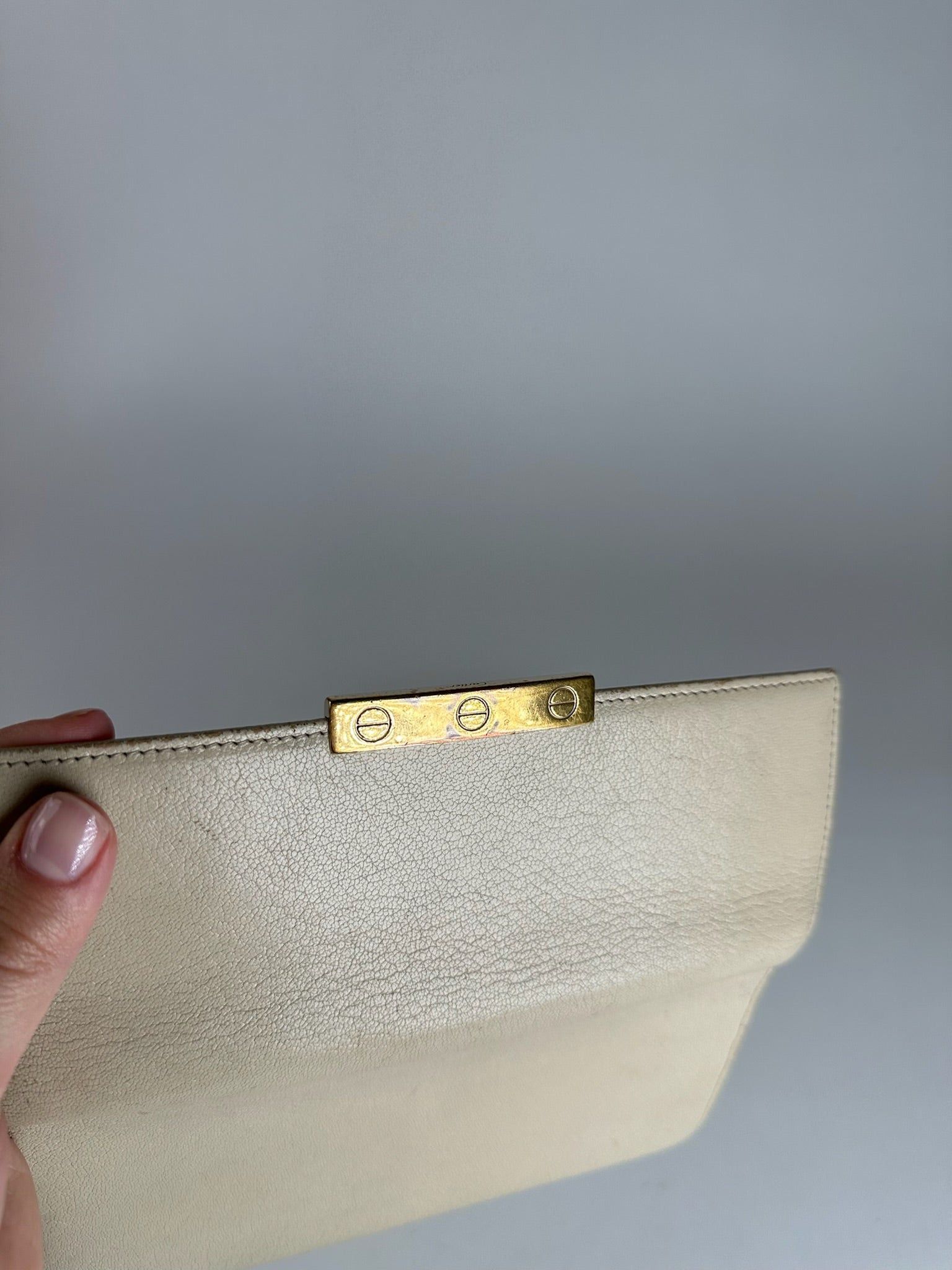Cartier Vintage Leather Wallet White Size ONE SIZE - 3 Thumbnail