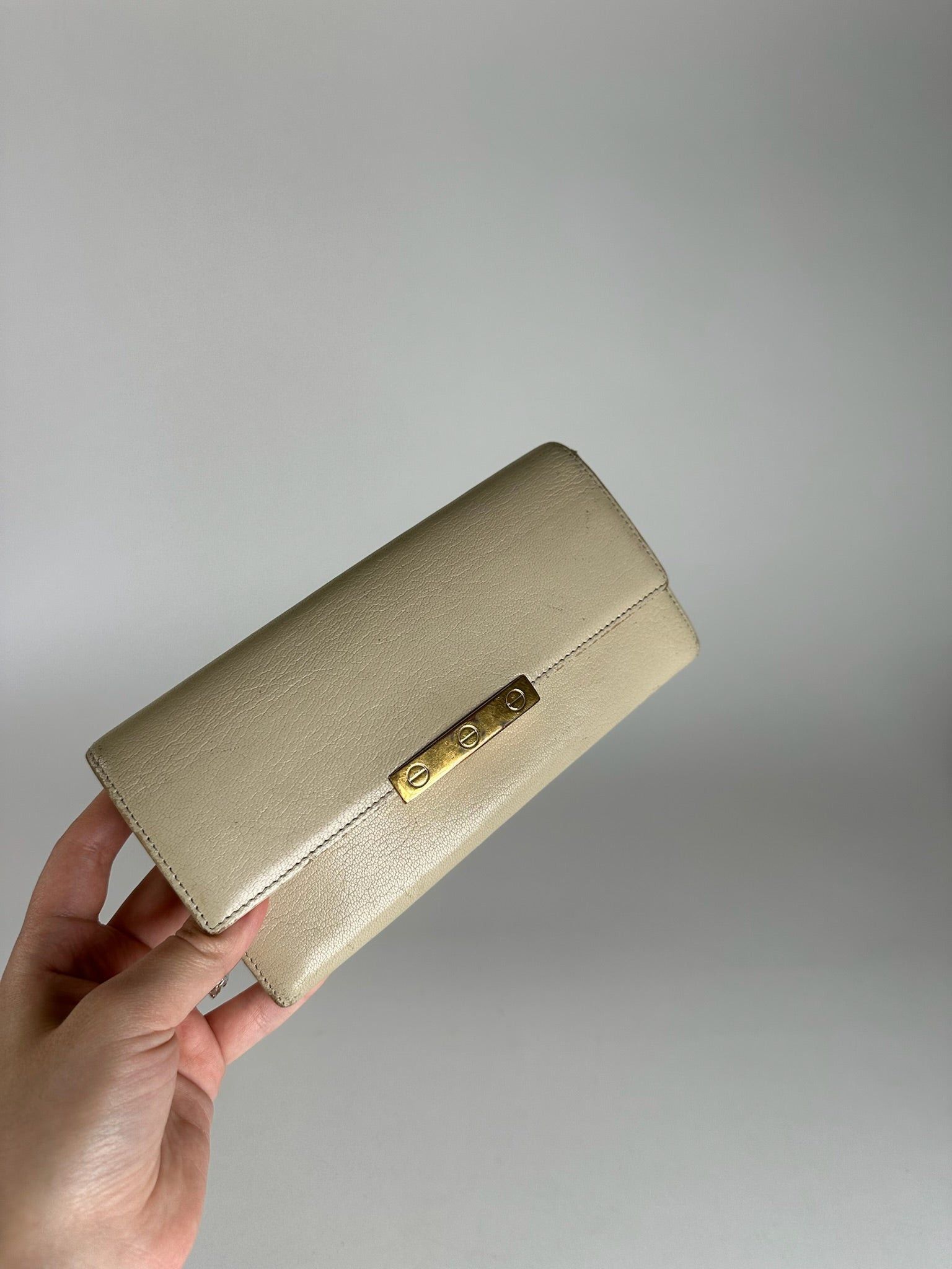 Cartier Vintage Leather Wallet White Size ONE SIZE - 9 Thumbnail