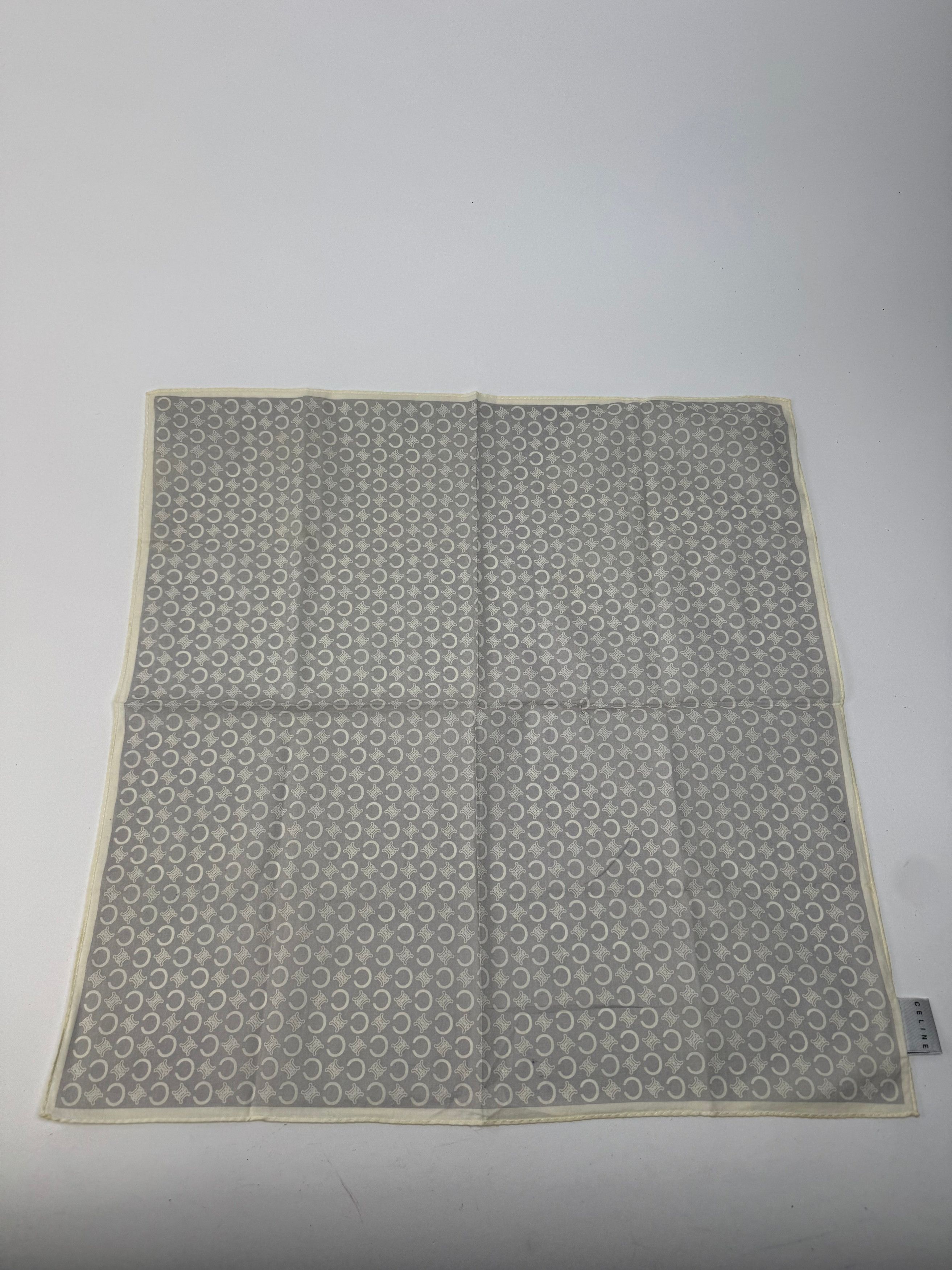 Celine Vintage Macadam Monogram Scarf white grey Size ONE SIZE - 10 Thumbnail