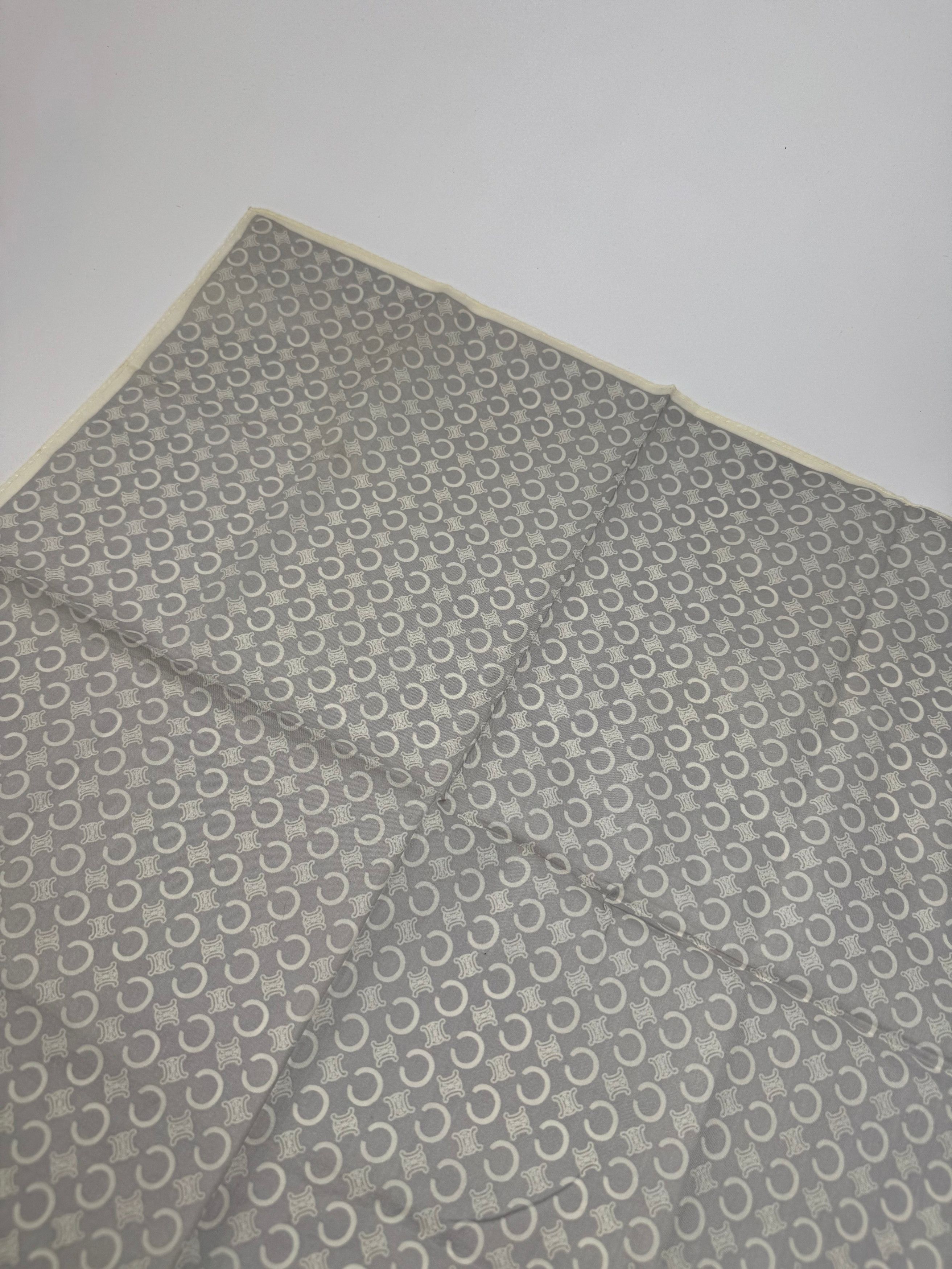 Celine Vintage Macadam Monogram Scarf white grey Size ONE SIZE - 6 Thumbnail