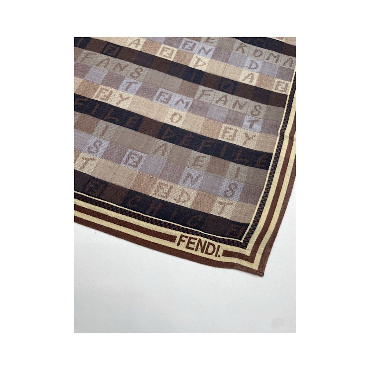 Fendi Purple Silk Scarf Size ONE SIZE - 2 Thumbnail