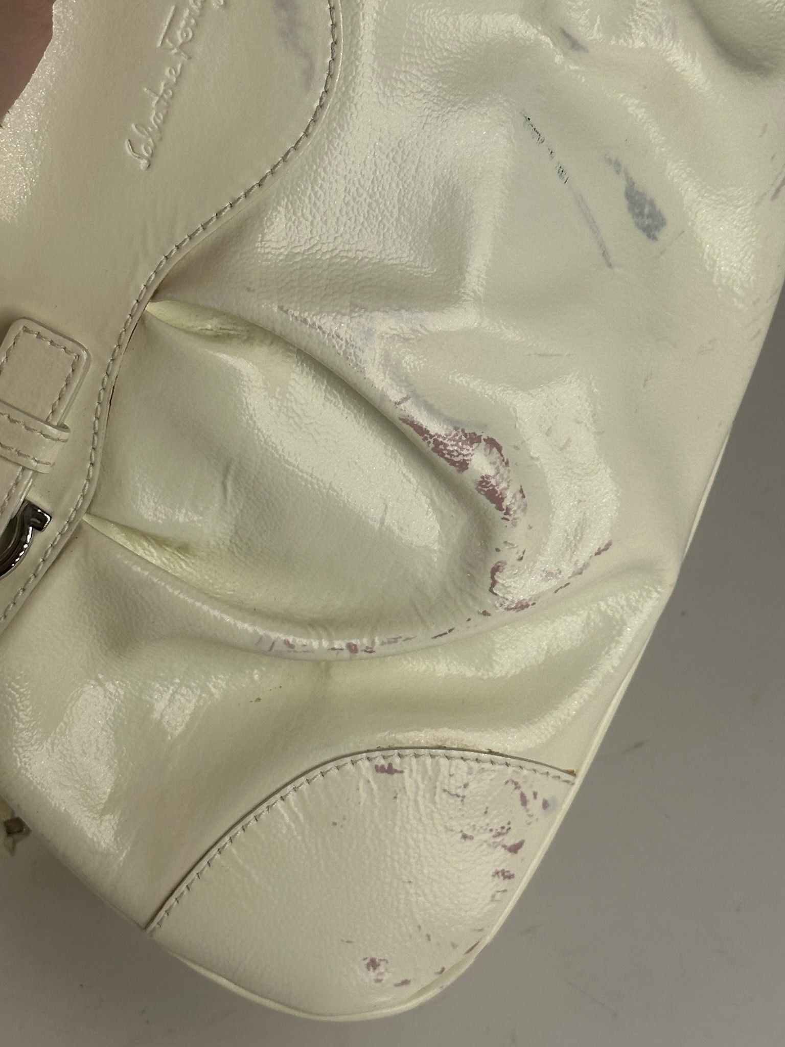 Salvatore Ferragamo Vintage Patent Leather bag white Size ONE SIZE - 3 Thumbnail