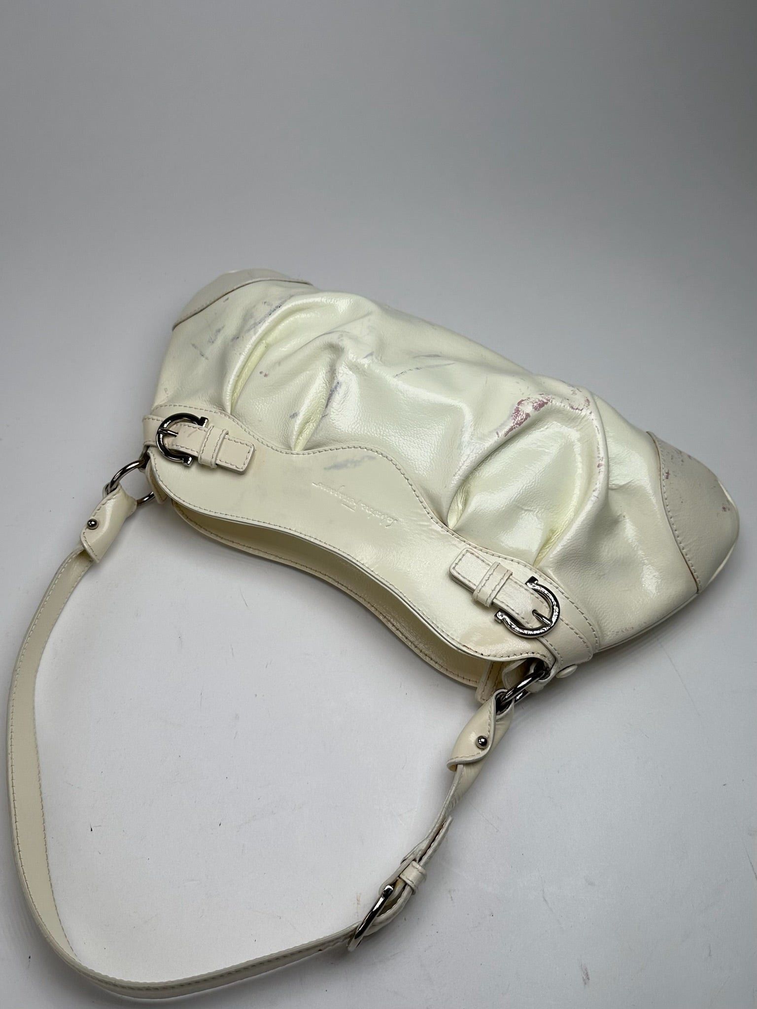 Salvatore Ferragamo Vintage Patent Leather bag white Size ONE SIZE - 11 Thumbnail