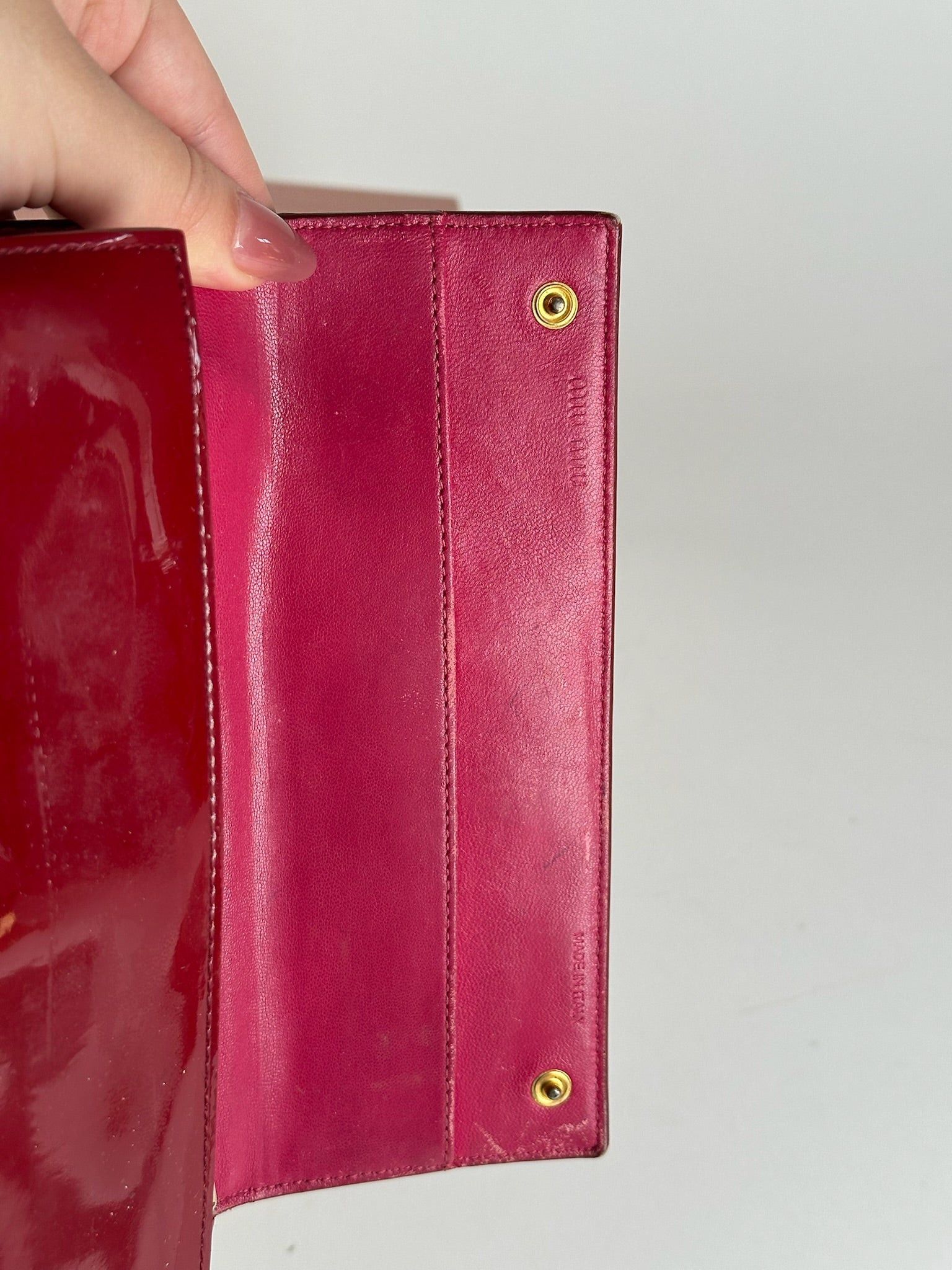 Miu Miu Vintage Patent Leather wallet pink Size ONE SIZE - 4 Thumbnail