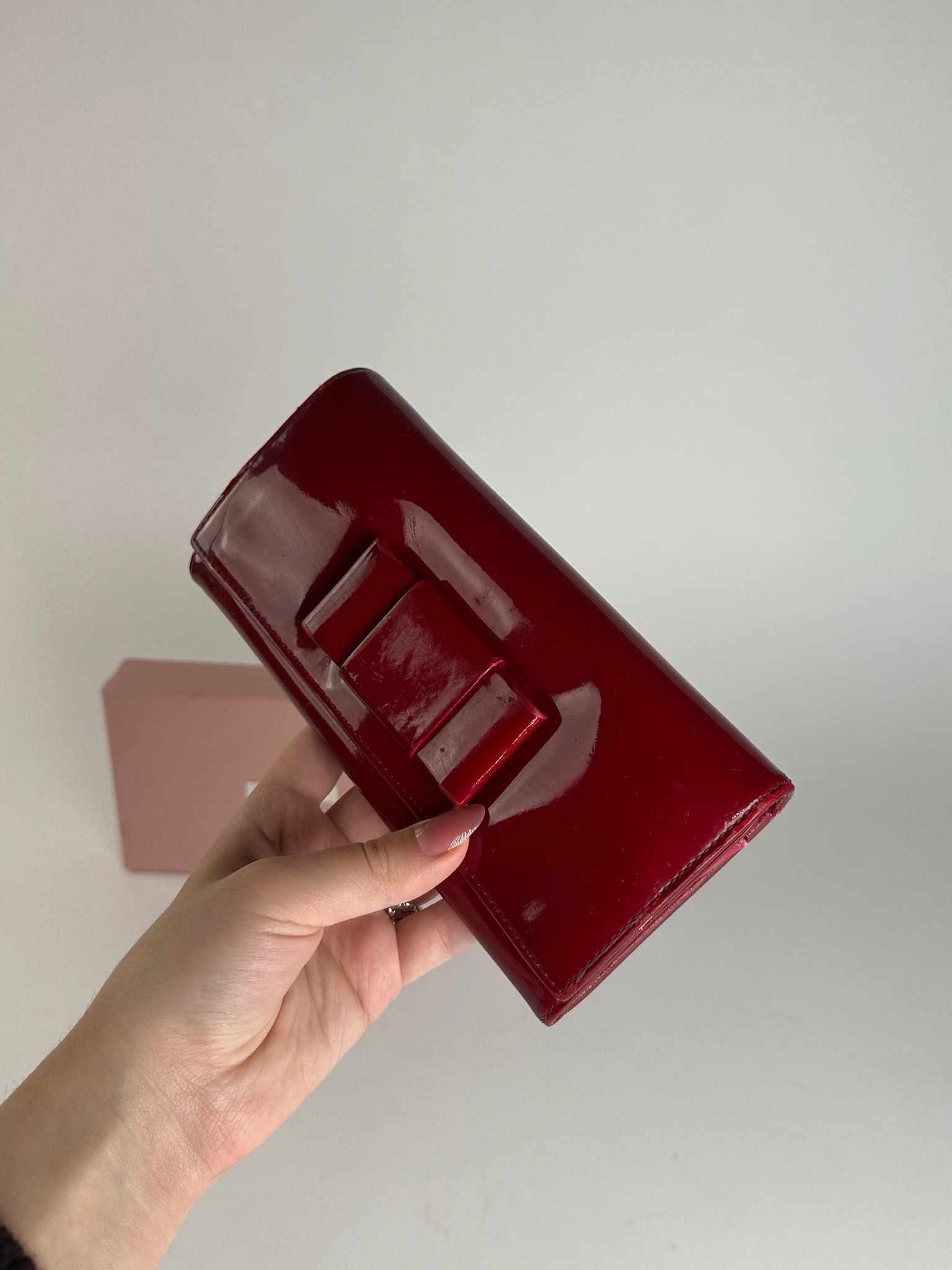 Miu Miu Vintage Patent Leather wallet pink Size ONE SIZE - 3 Thumbnail