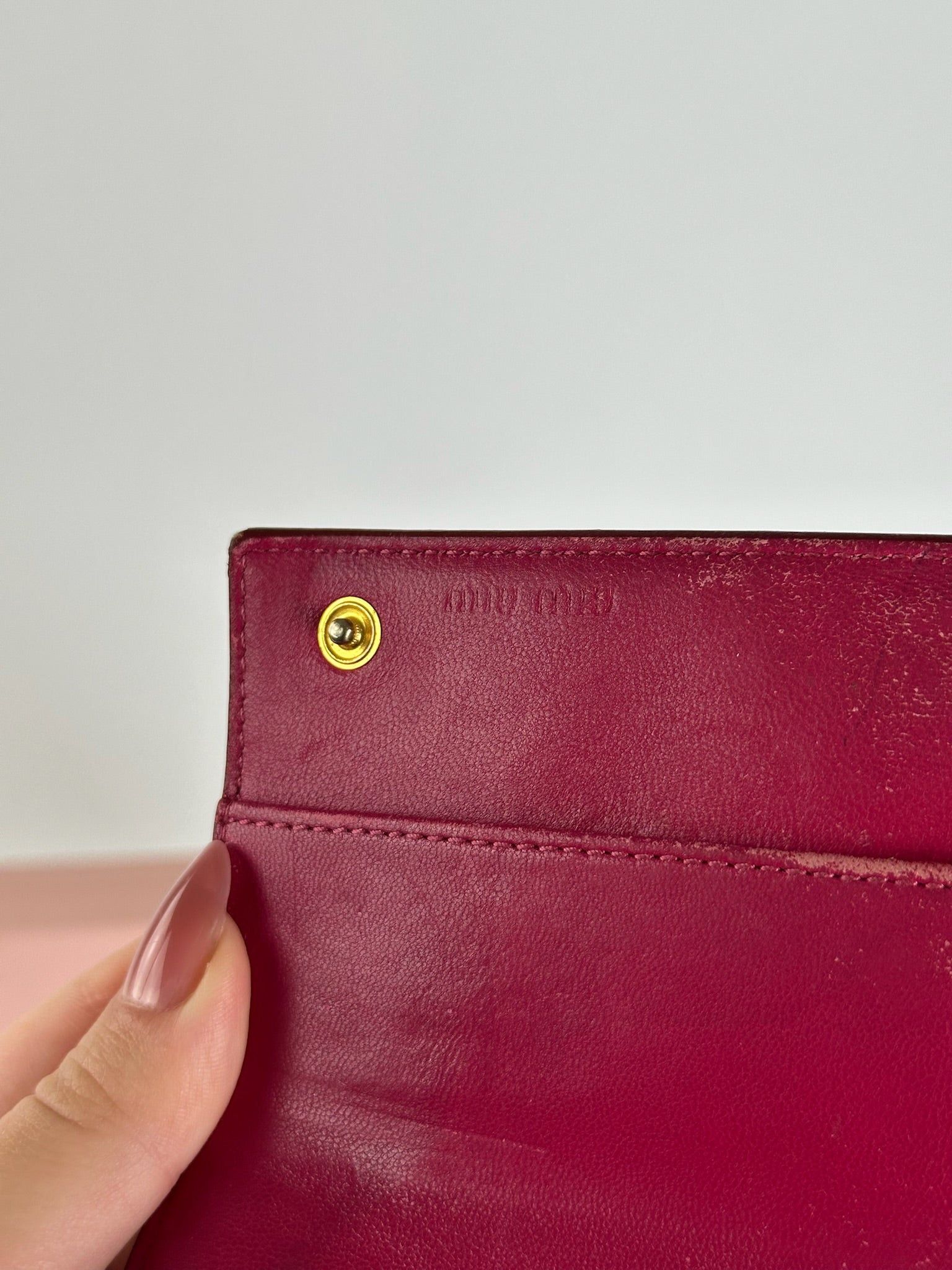 Miu Miu Vintage Patent Leather wallet pink Size ONE SIZE - 9 Thumbnail