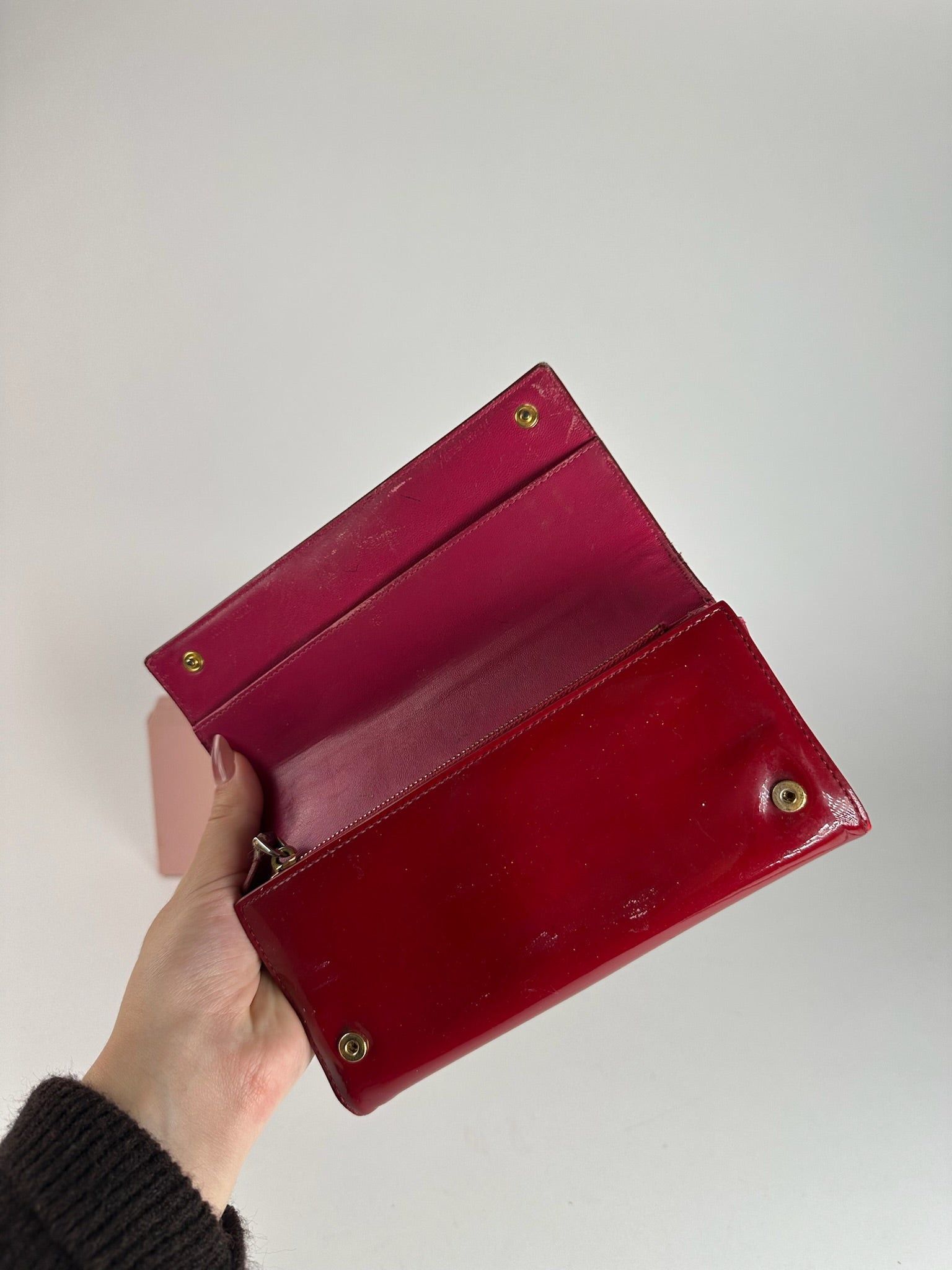 Miu Miu Vintage Patent Leather wallet pink Size ONE SIZE - 10 Thumbnail