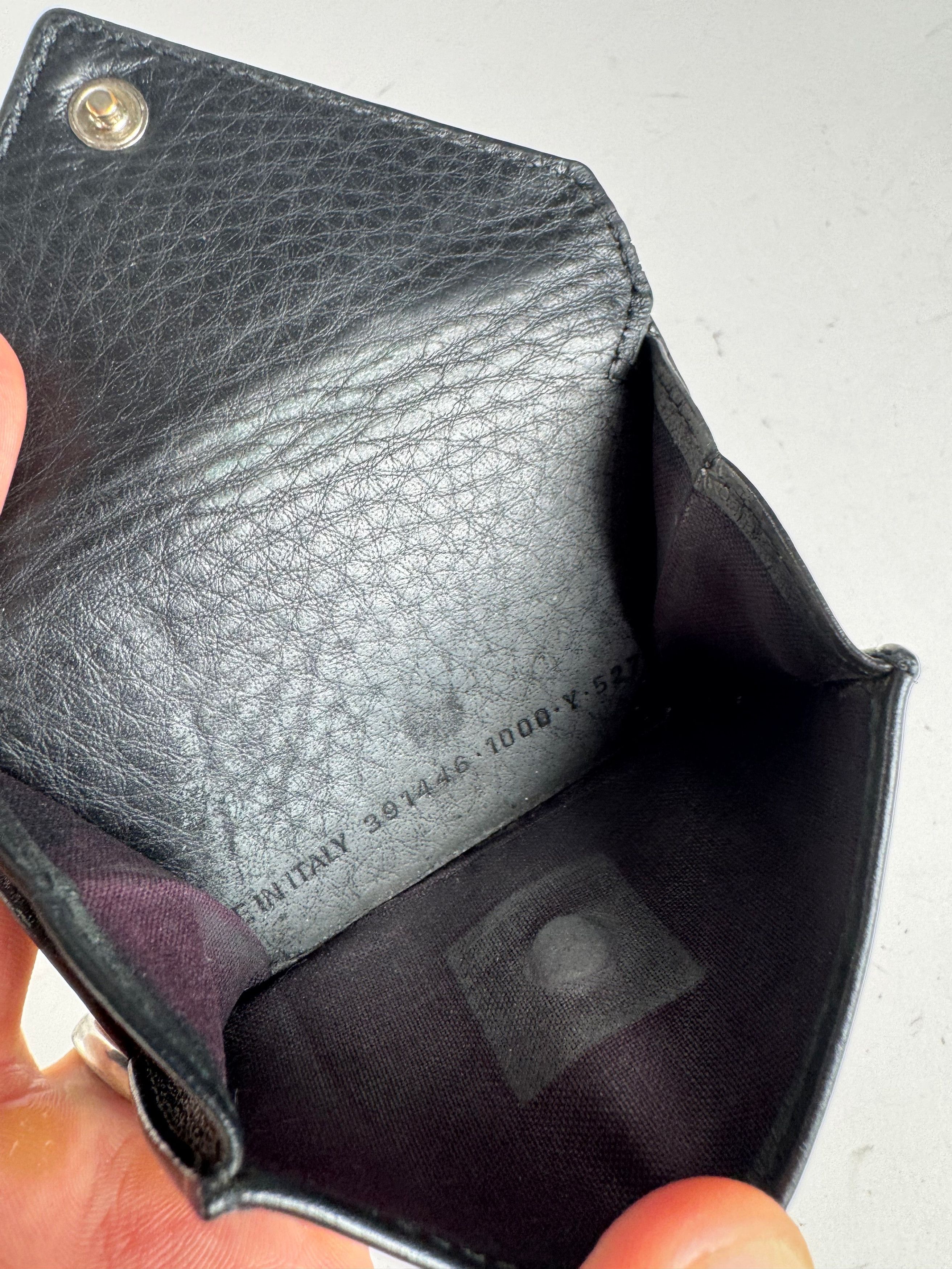 Balenciaga Vintage Leather Card Holder Black Size ONE SIZE - 4 Thumbnail
