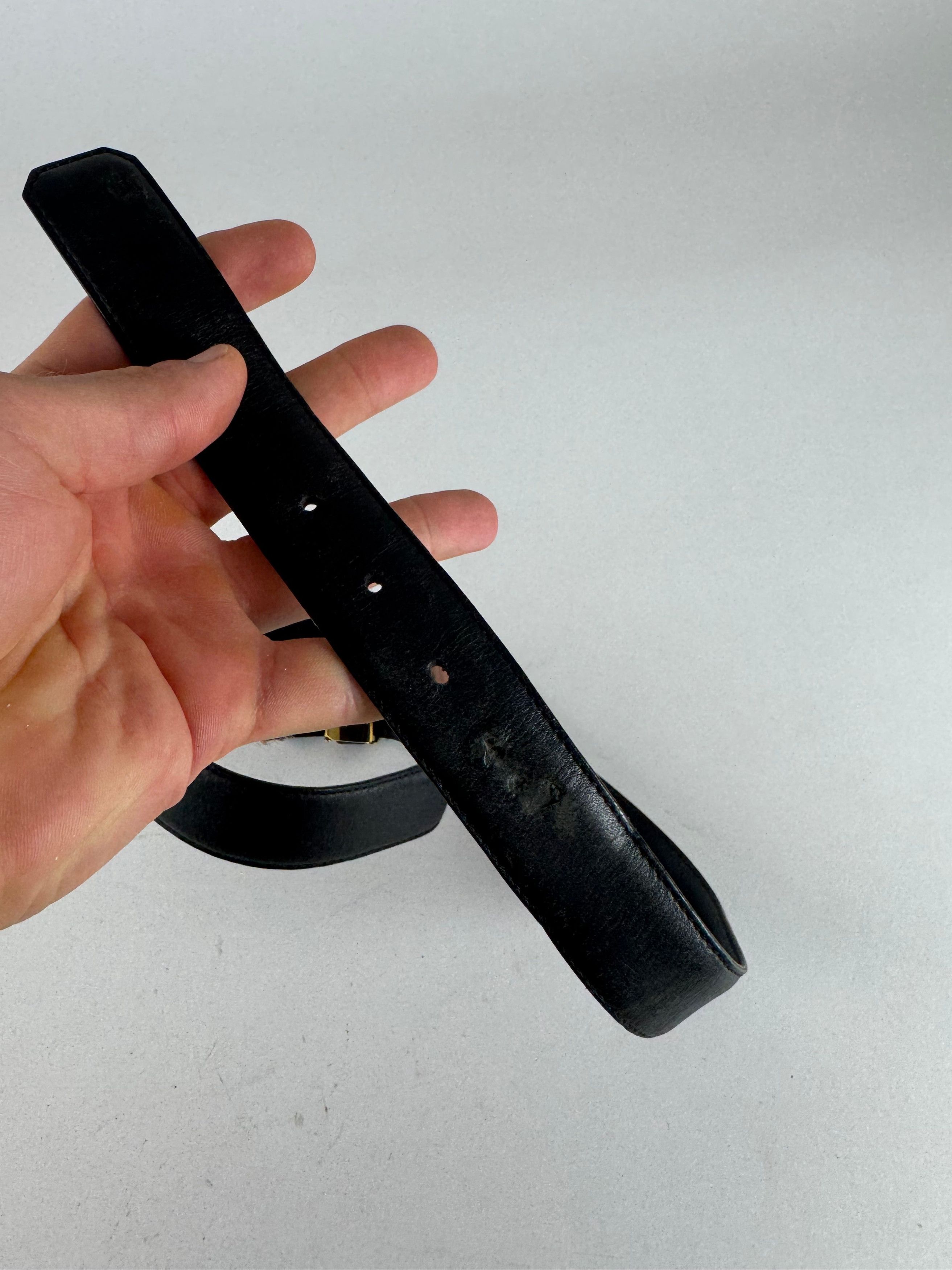 Dior Vintage Leather Belt Black Size ONE SIZE - 5 Thumbnail