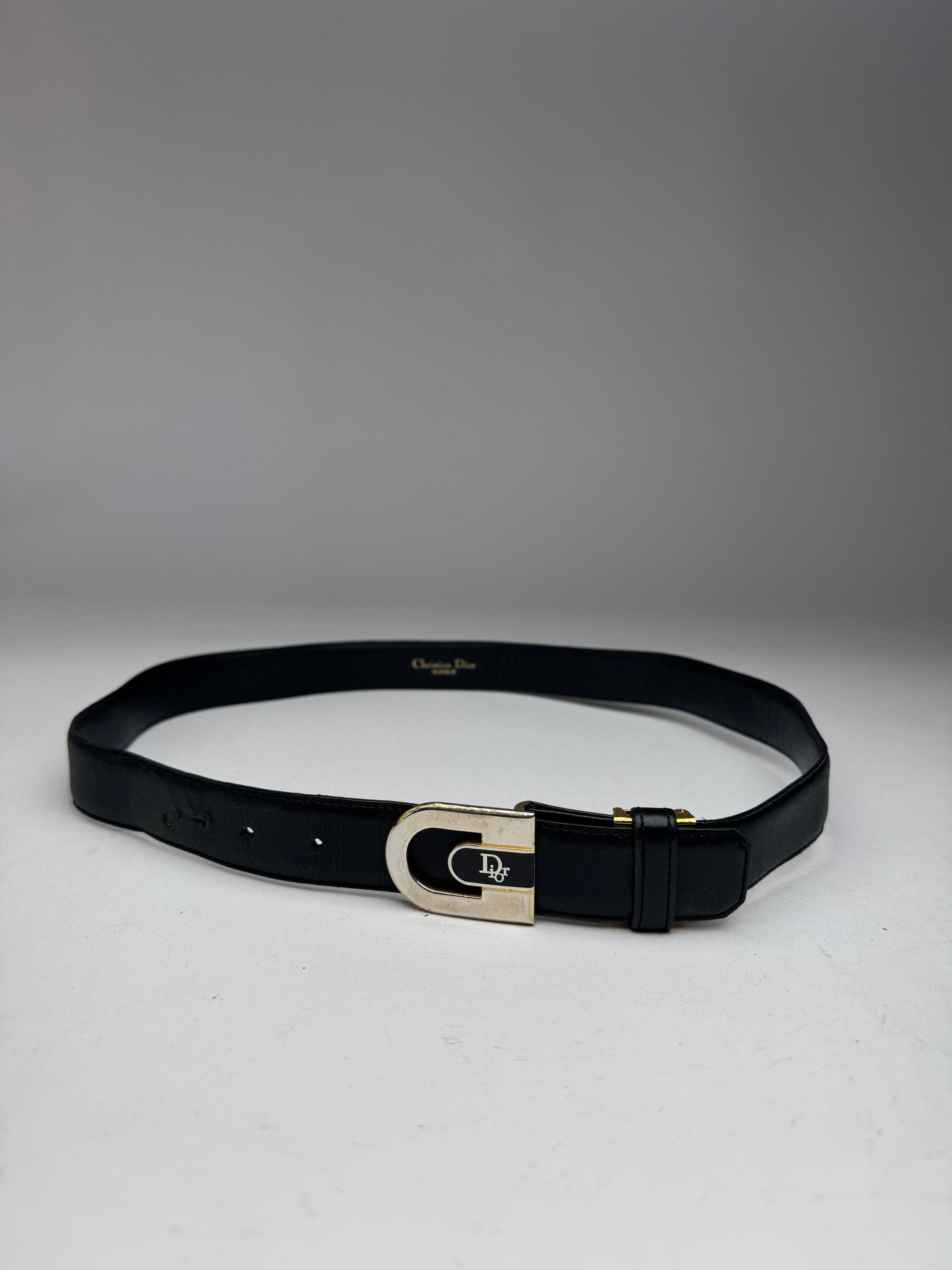 Dior Vintage Leather Belt Black Size ONE SIZE - 10 Thumbnail