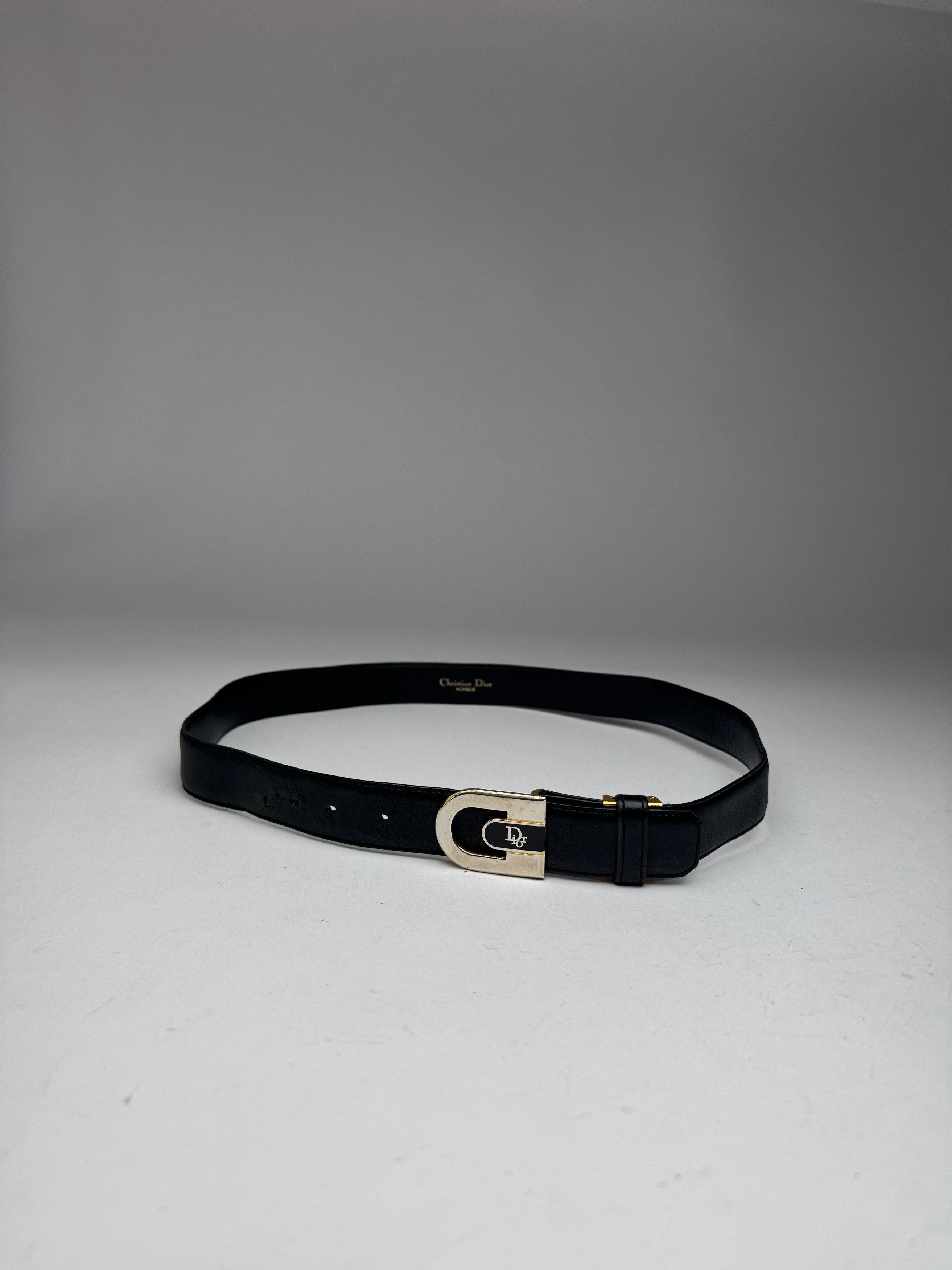 Dior Vintage Leather Belt Black Size ONE SIZE - 4 Thumbnail
