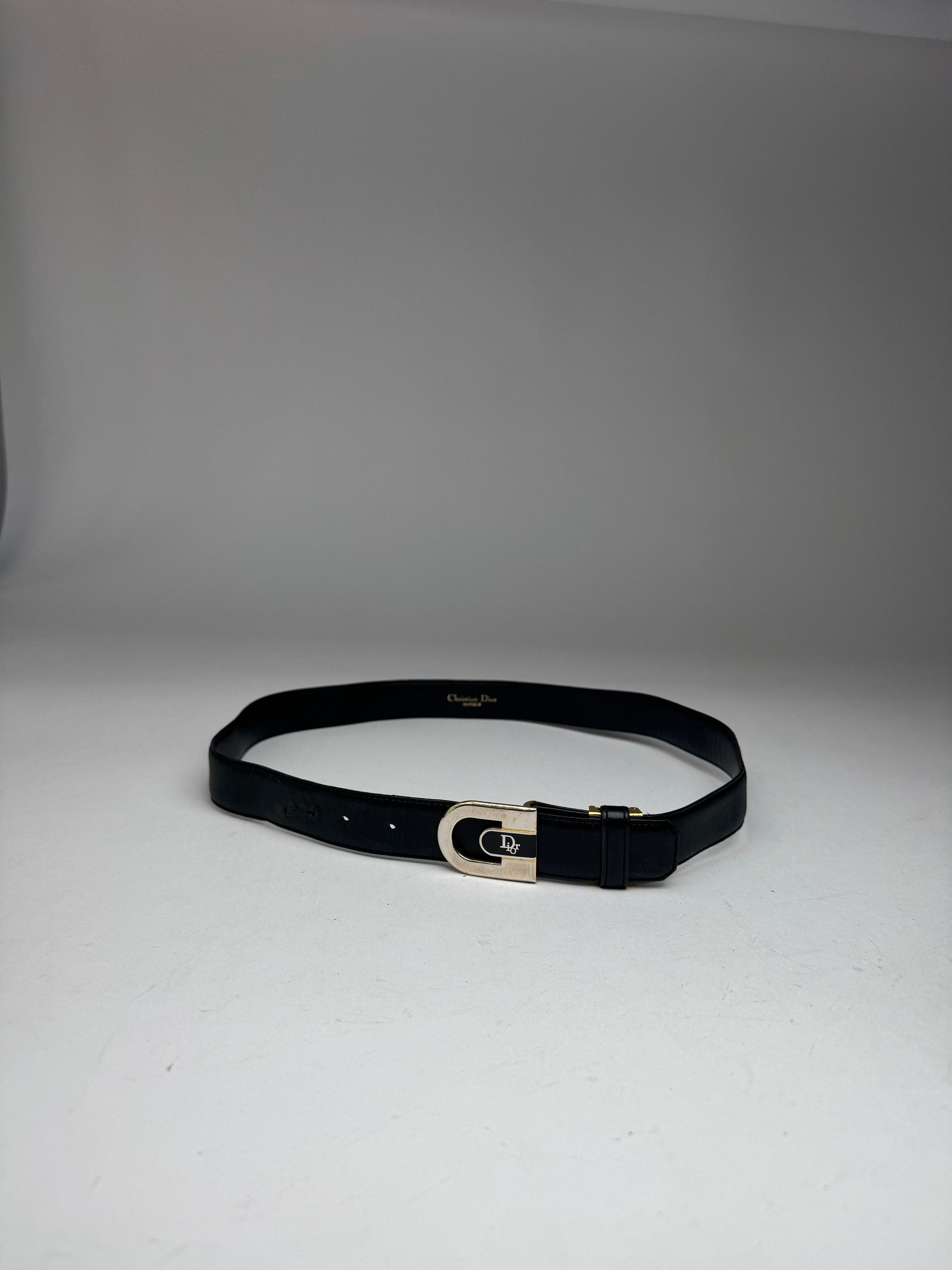 Dior Vintage Leather Belt Black Size ONE SIZE - 7 Thumbnail