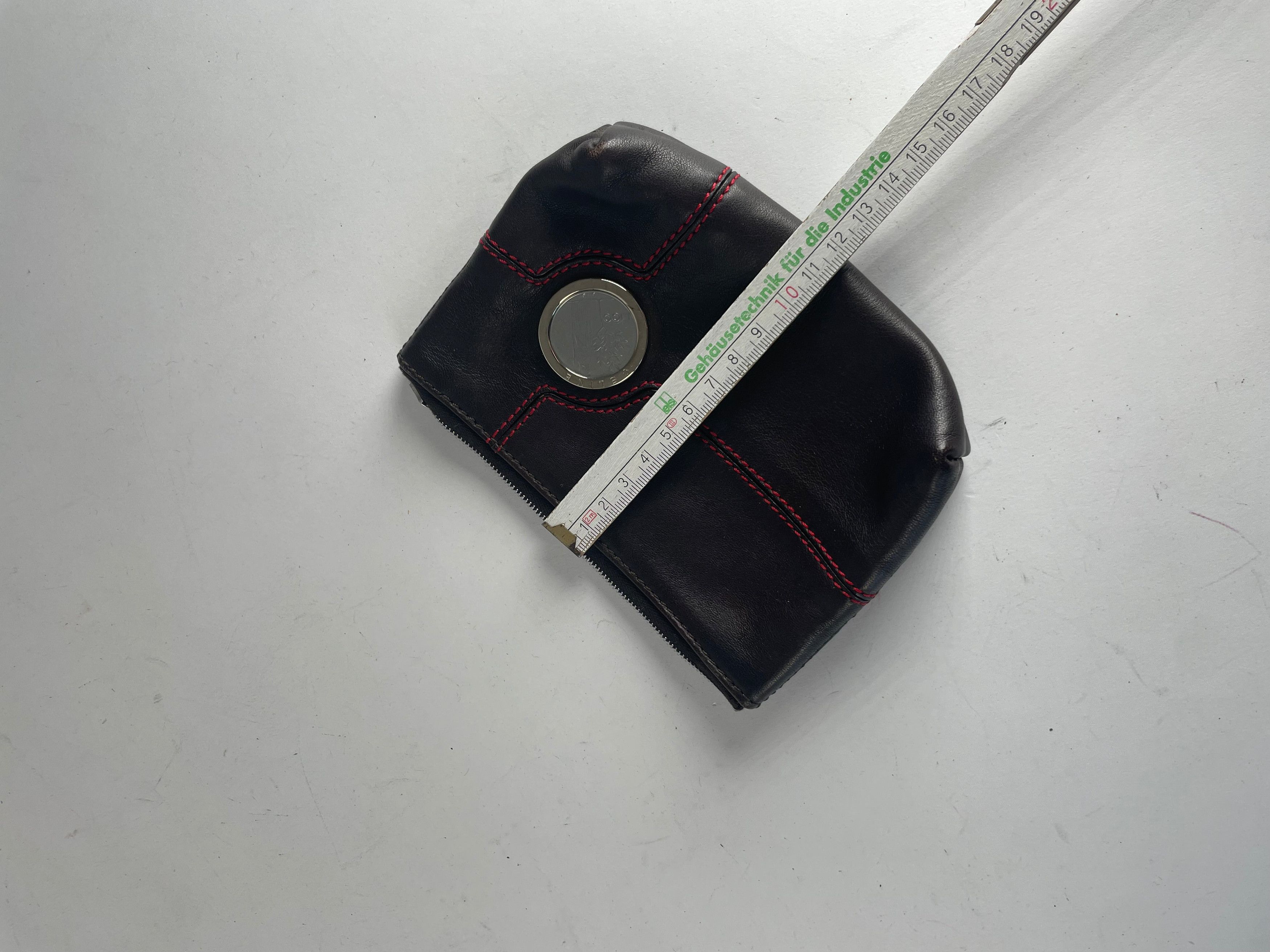 Celine Vintage Paris Leather Clutch Black Red Size ONE SIZE - 13 Thumbnail