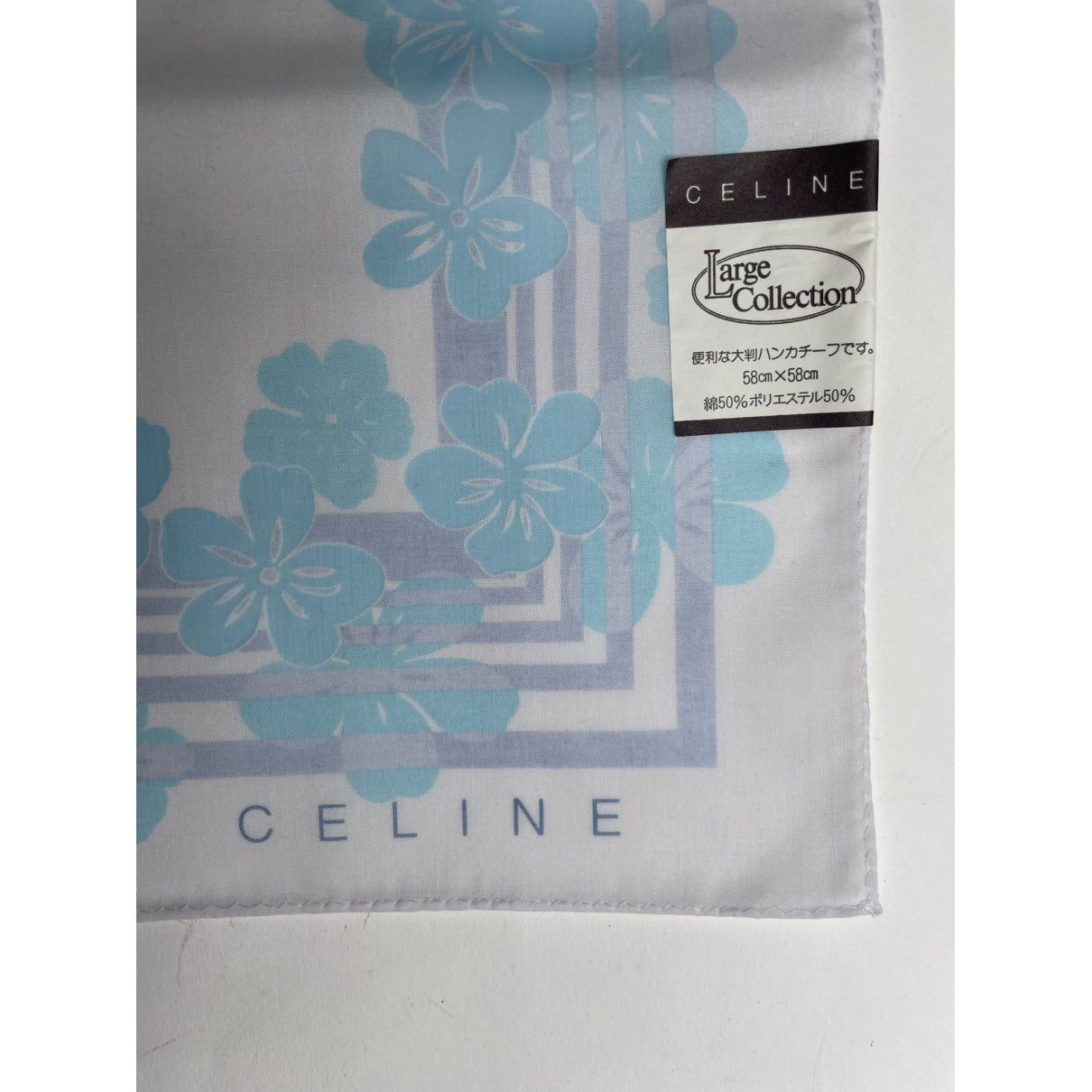 Celine White Silk Scarf Size ONE SIZE - 2 Thumbnail