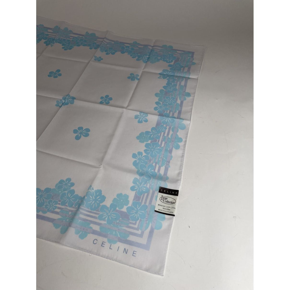 Celine White Silk Scarf Size ONE SIZE - 3 Thumbnail
