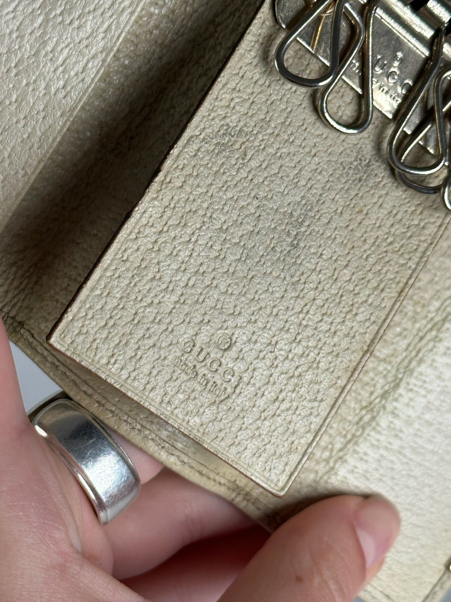 Gucci Vintage Monogram Keyholder beige brown Size ONE SIZE - 6 Thumbnail