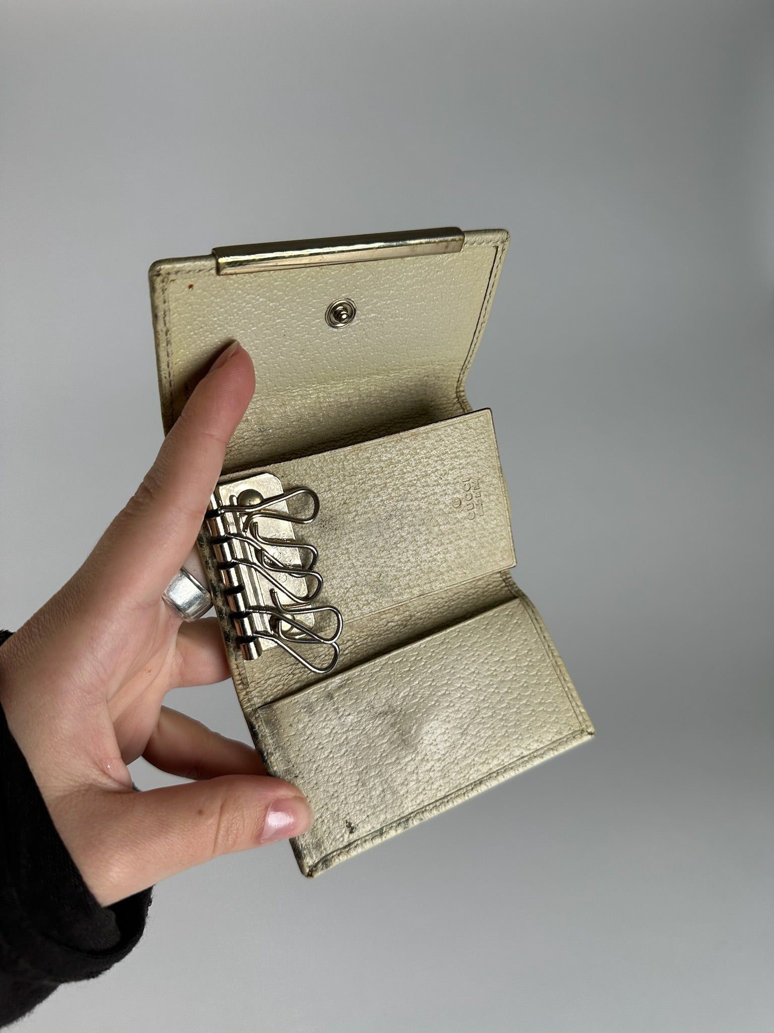 Gucci Vintage Monogram Keyholder beige brown Size ONE SIZE - 9 Thumbnail