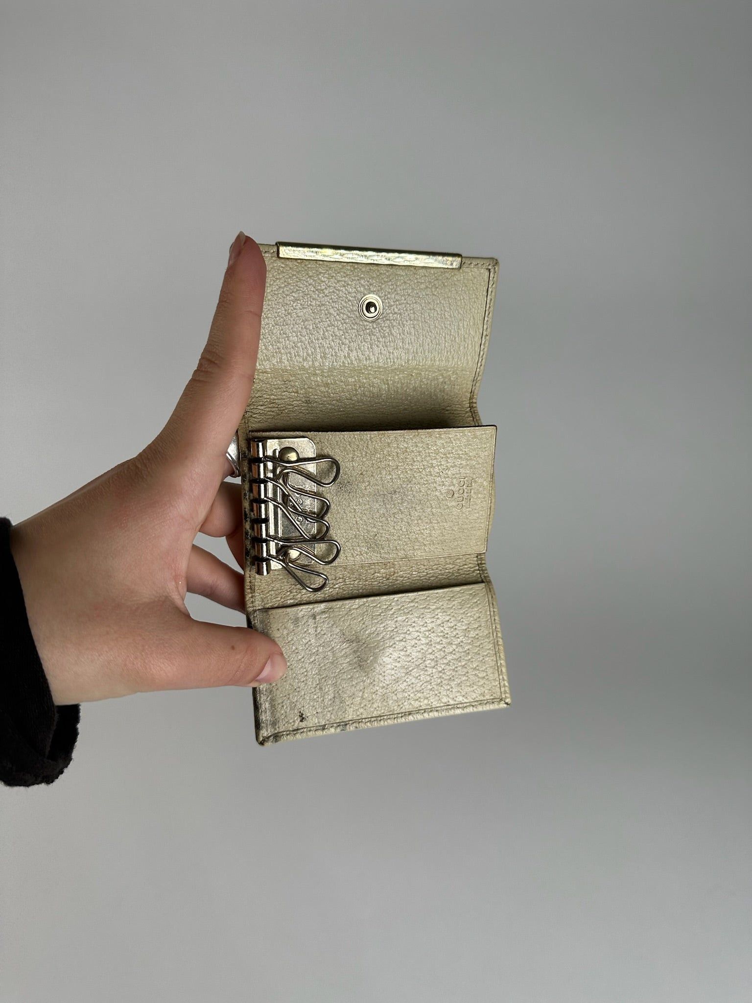Gucci Vintage Monogram Keyholder beige brown Size ONE SIZE - 7 Thumbnail