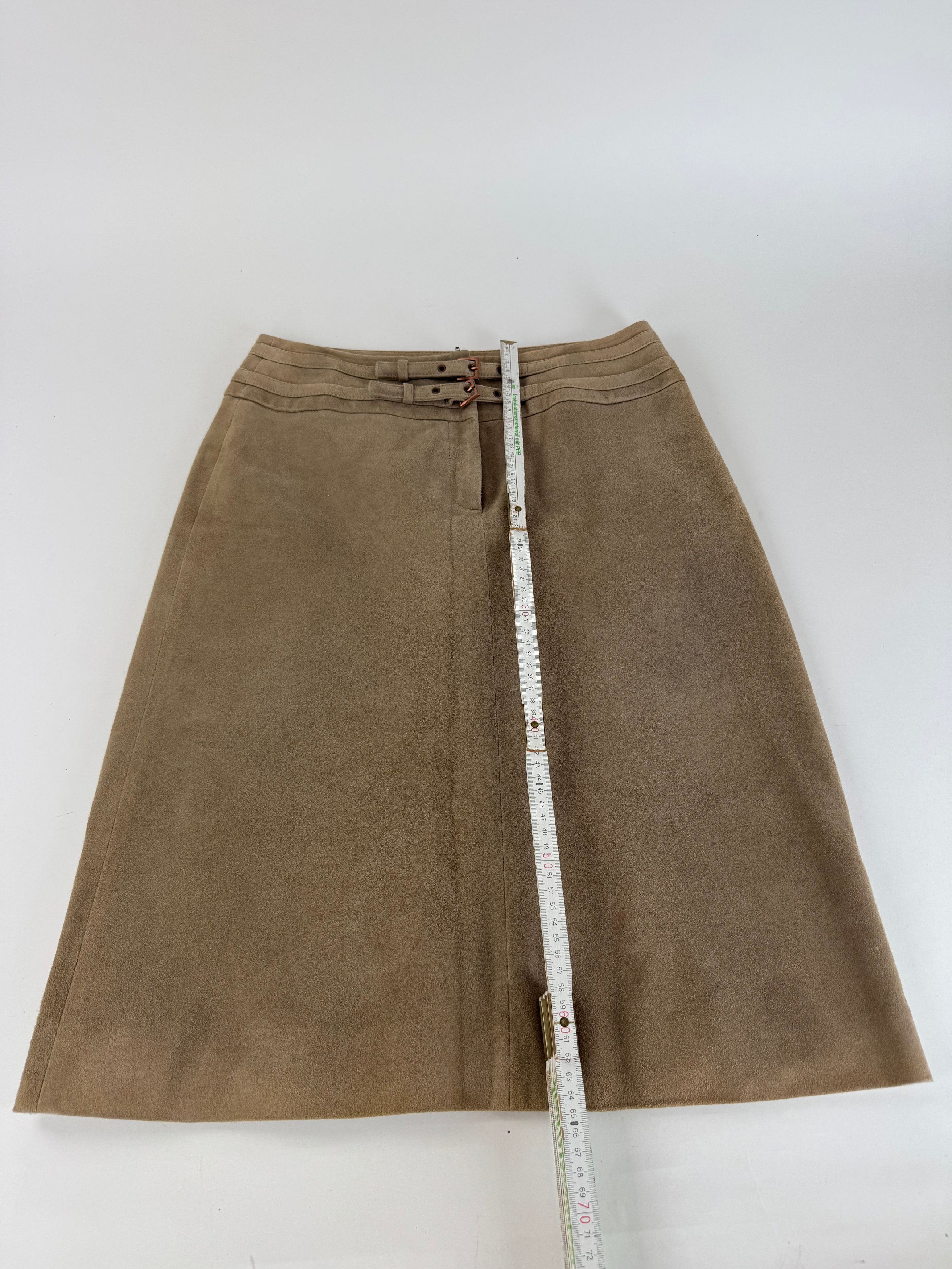Celine Vintage Paris Suede Skirt 40 brown Size 28" / US 6 / IT 42 - 10 Thumbnail