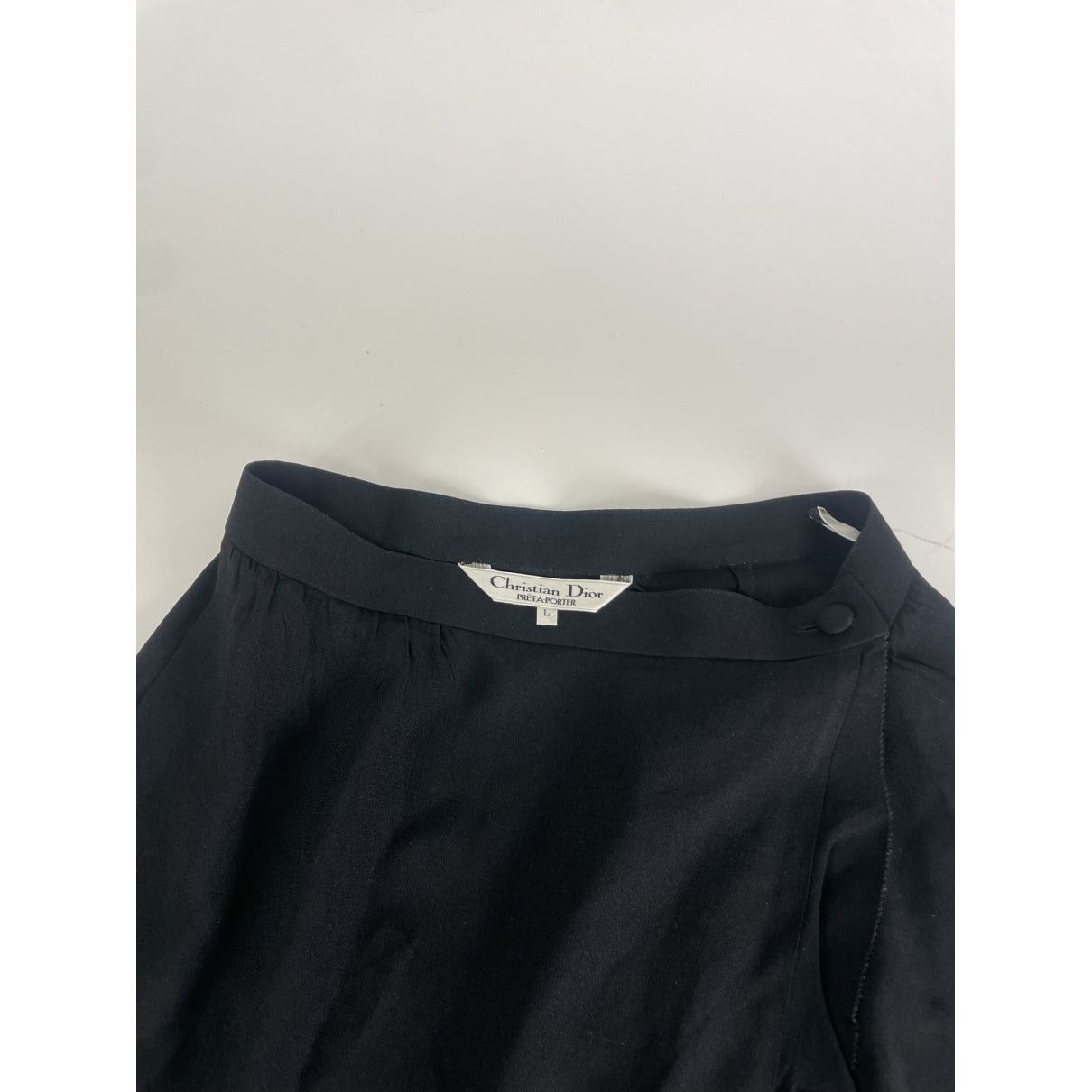 Dior Black Silk Skirt Size 34" / US 12 / IT 48 - 3 Thumbnail