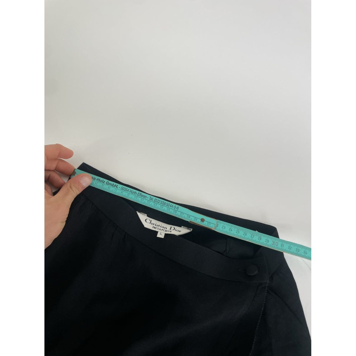 Dior Black Silk Skirt Size 34" / US 12 / IT 48 - 4 Thumbnail