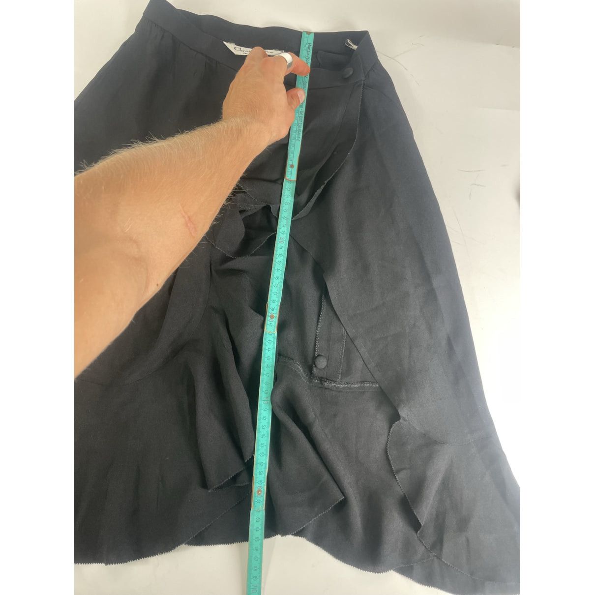 Dior Black Silk Skirt Size 34" / US 12 / IT 48 - 5 Thumbnail