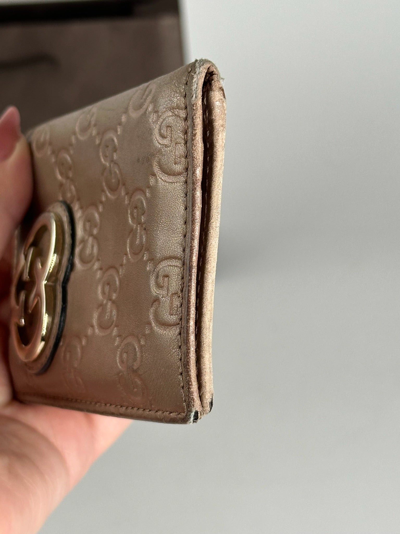 Gucci Vintage monogram Card Holder Rosé metallic Size ONE SIZE - 8 Thumbnail