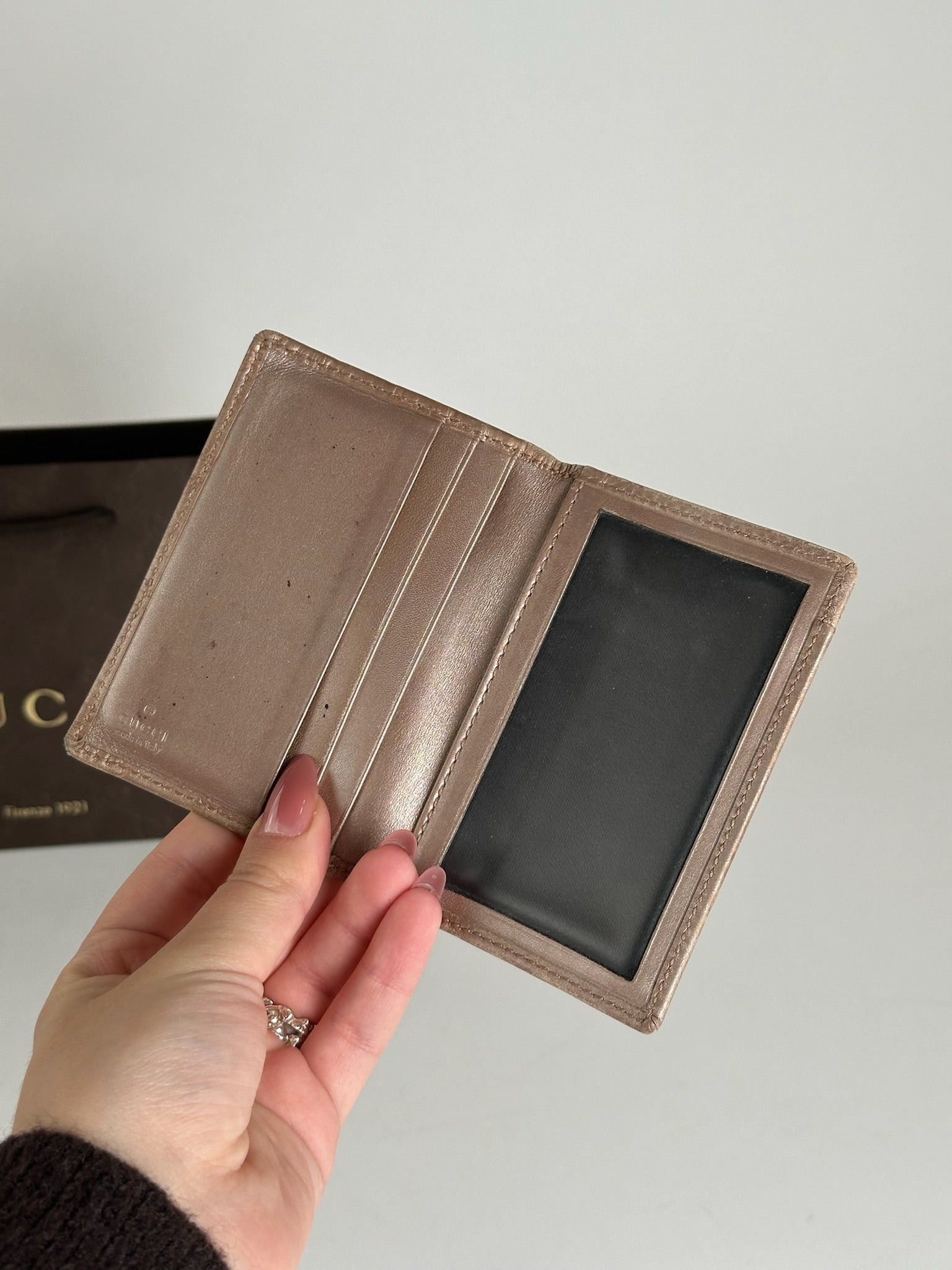 Gucci Vintage monogram Card Holder Rosé metallic Size ONE SIZE - 6 Thumbnail