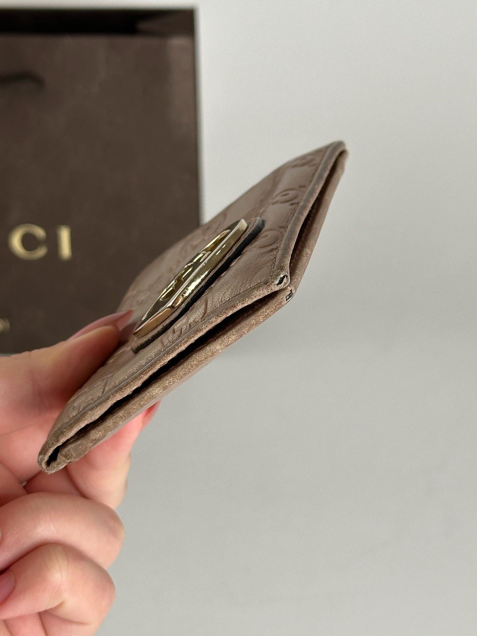 Gucci Vintage monogram Card Holder Rosé metallic Size ONE SIZE - 7 Thumbnail