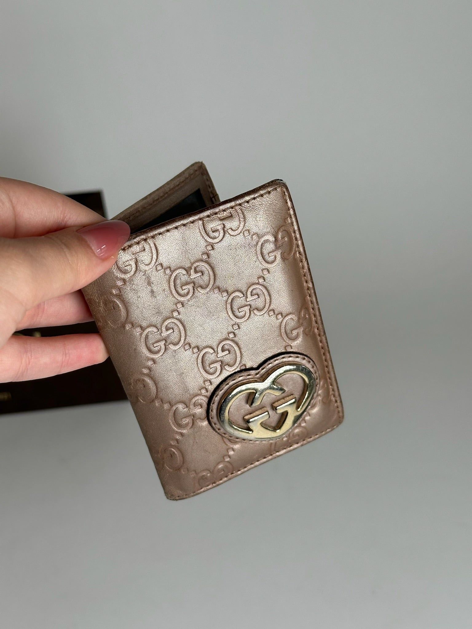 Gucci Vintage monogram Card Holder Rosé metallic Size ONE SIZE - 3 Thumbnail