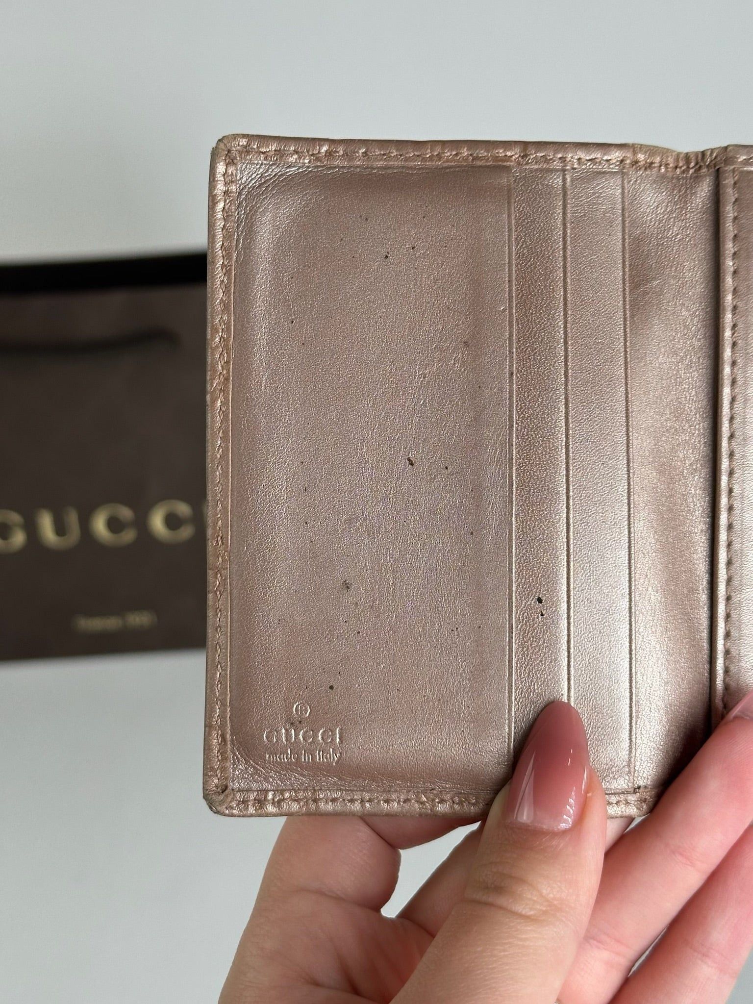 Gucci Vintage monogram Card Holder Rosé metallic Size ONE SIZE - 5 Thumbnail