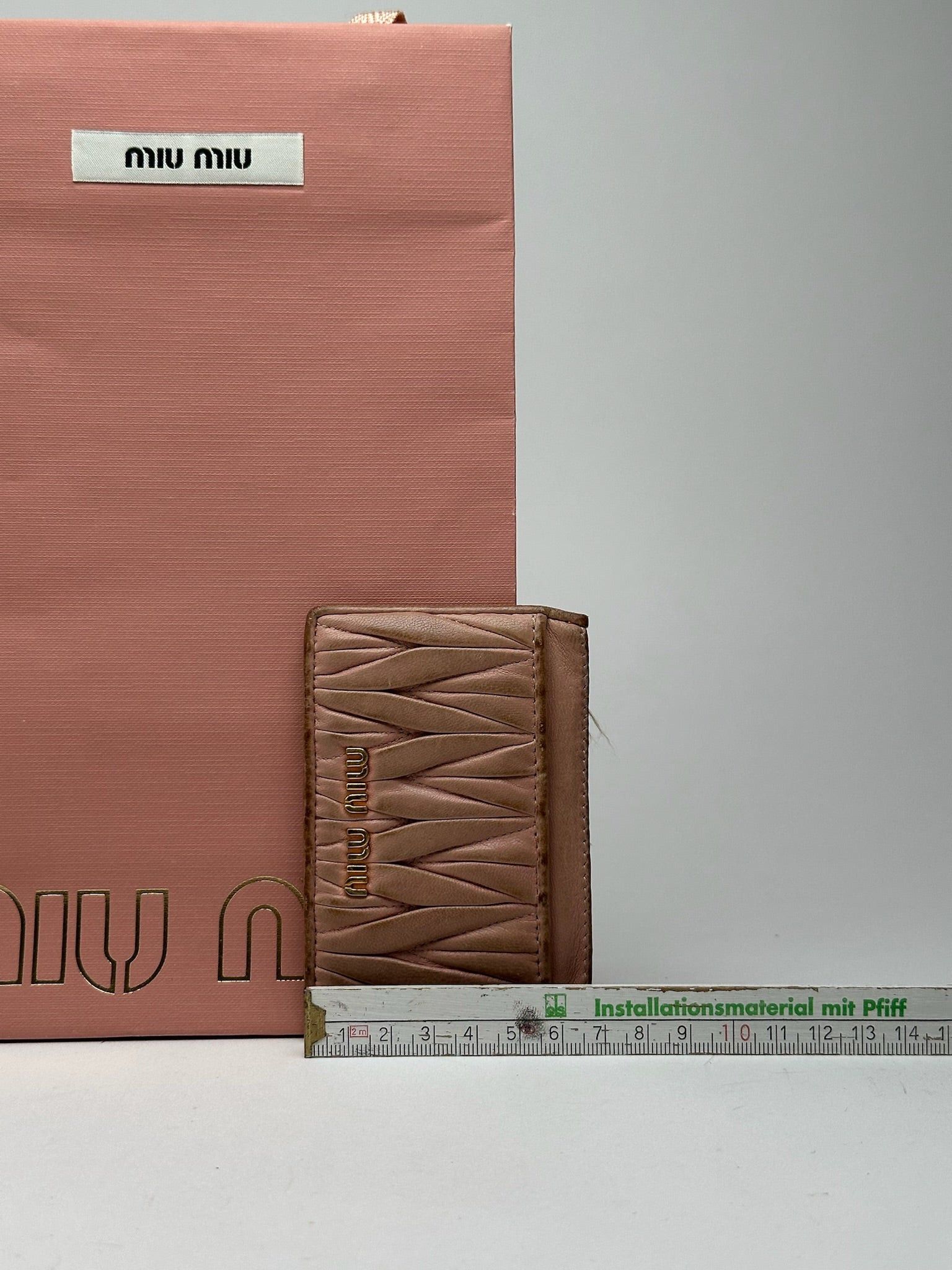 Miu Miu Vintage Leather Card Holder Pink Size ONE SIZE - 10 Thumbnail