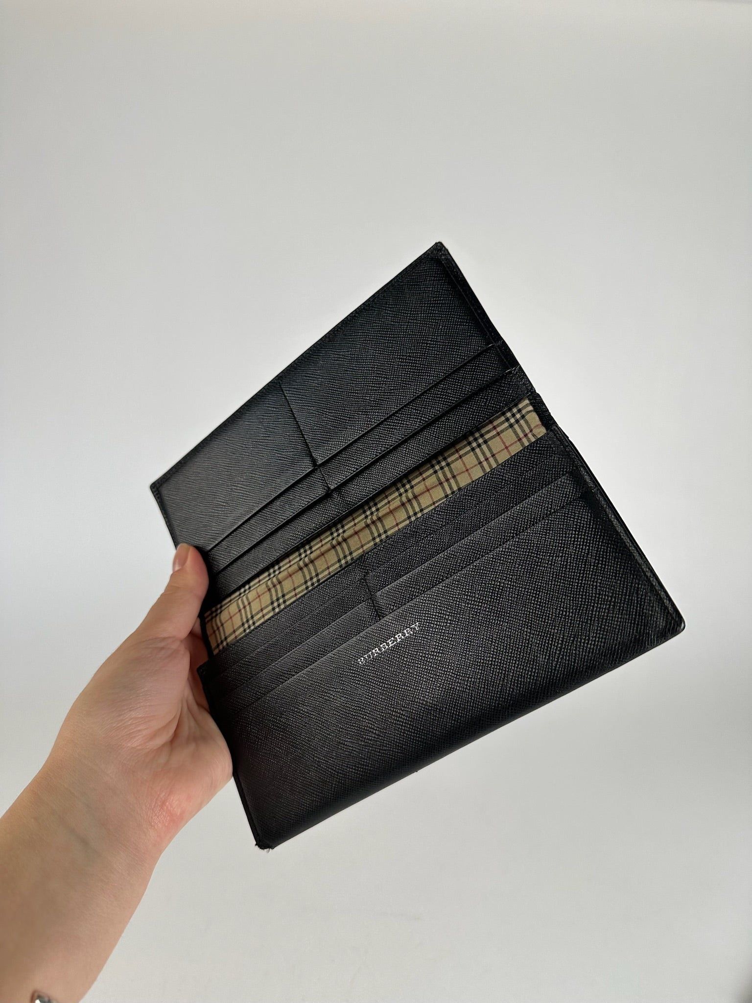 Burberry Vintage Leather ID holder black Size ONE SIZE - 5 Thumbnail