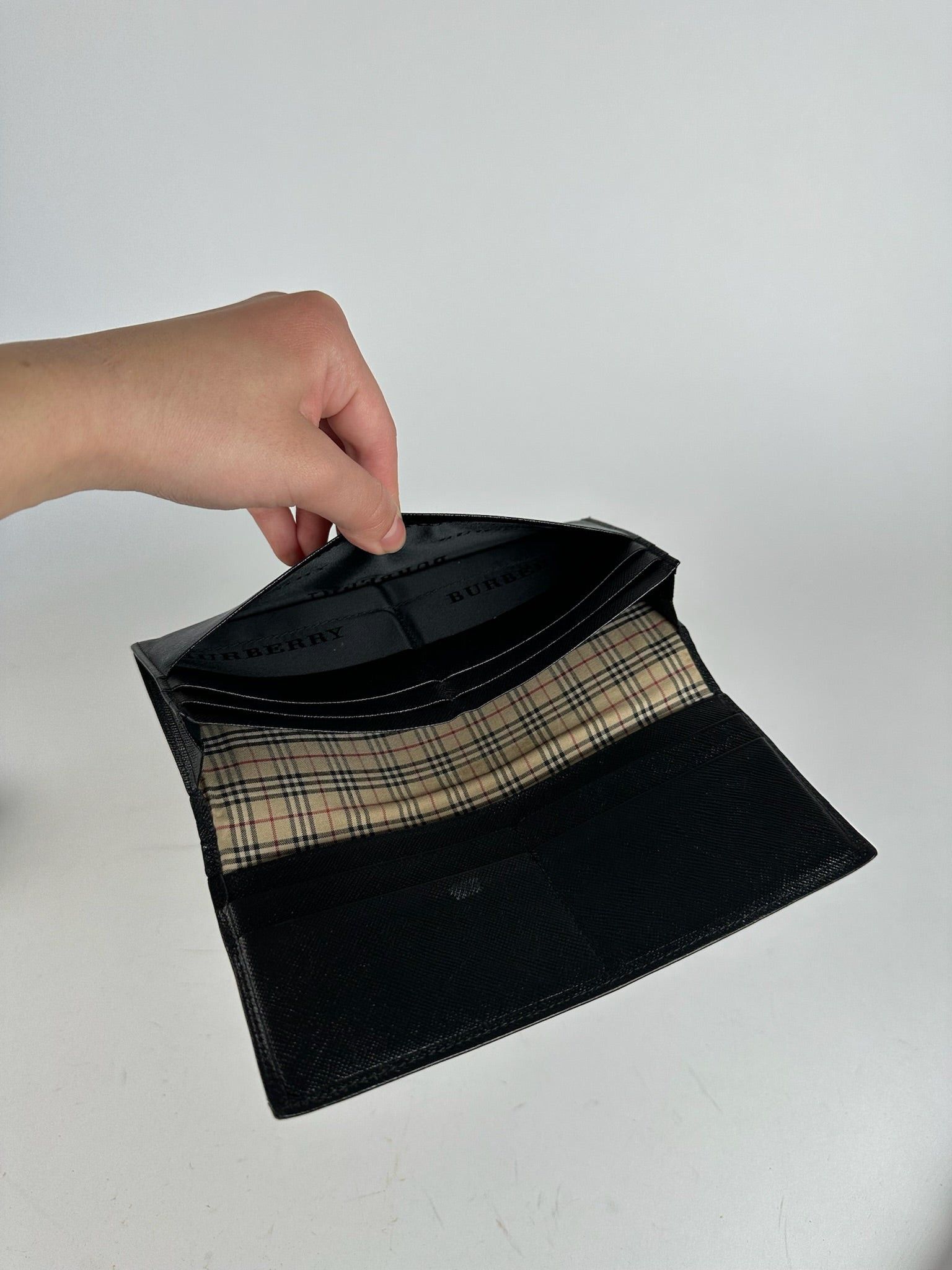 Burberry Vintage Leather ID holder black Size ONE SIZE - 4 Thumbnail