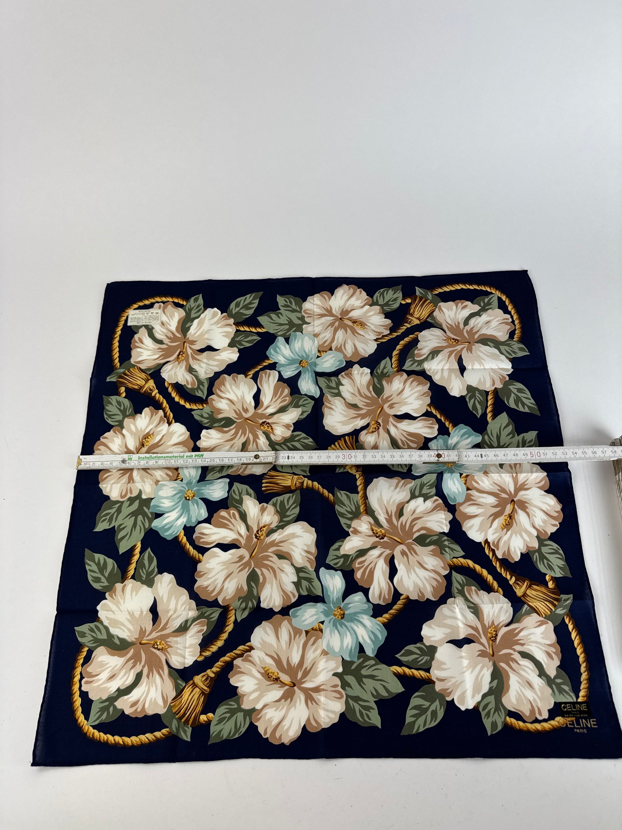 Celine Vintage Floral Scarf Size ONE SIZE - 2 Thumbnail