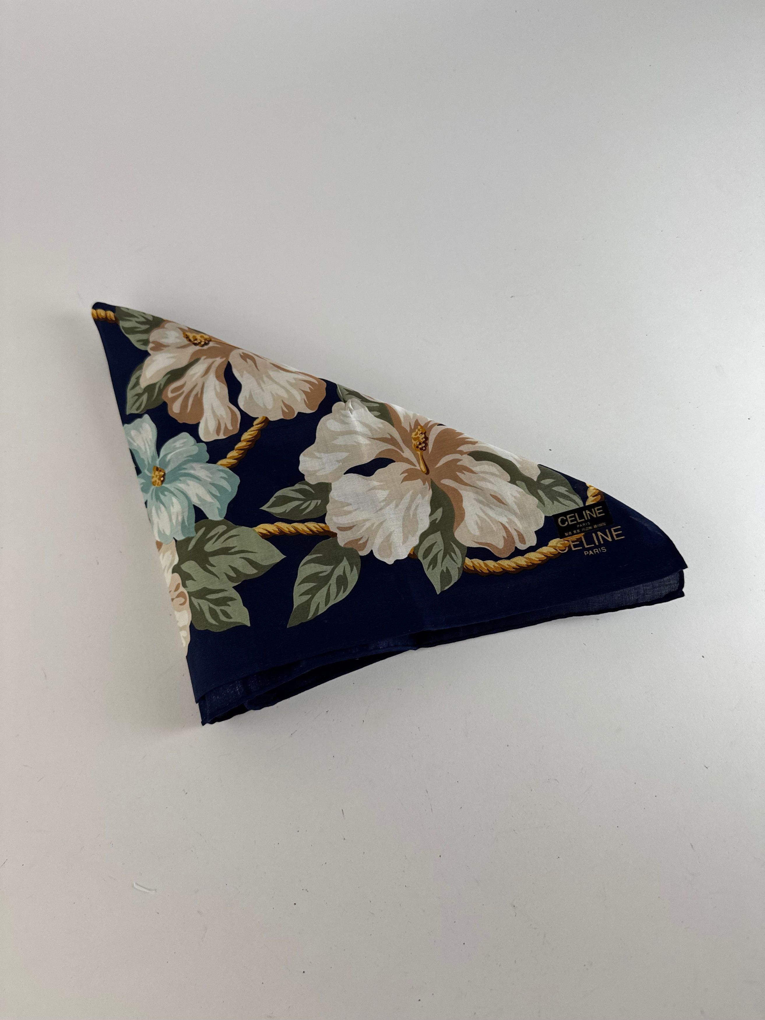 Celine Vintage Floral Scarf Size ONE SIZE - 9 Thumbnail