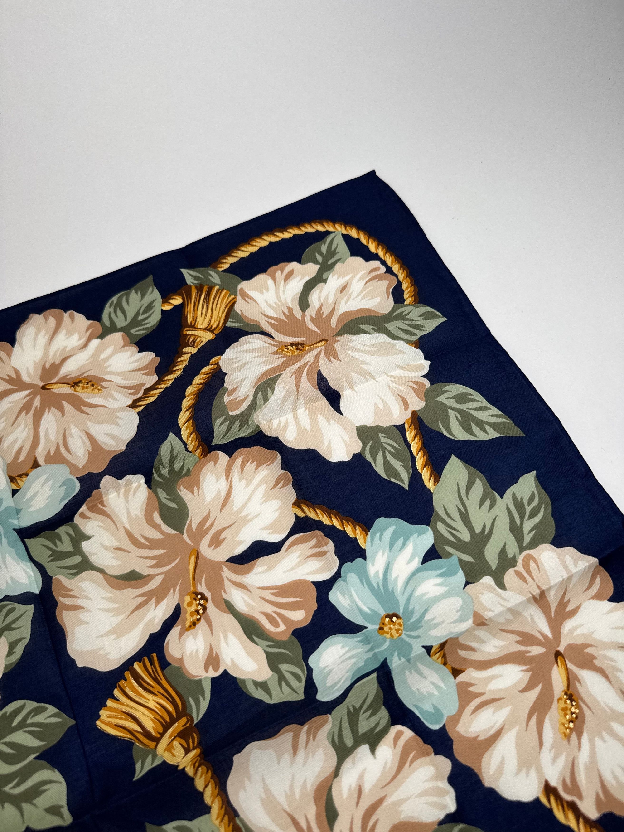 Celine Vintage Floral Scarf Size ONE SIZE - 7 Thumbnail