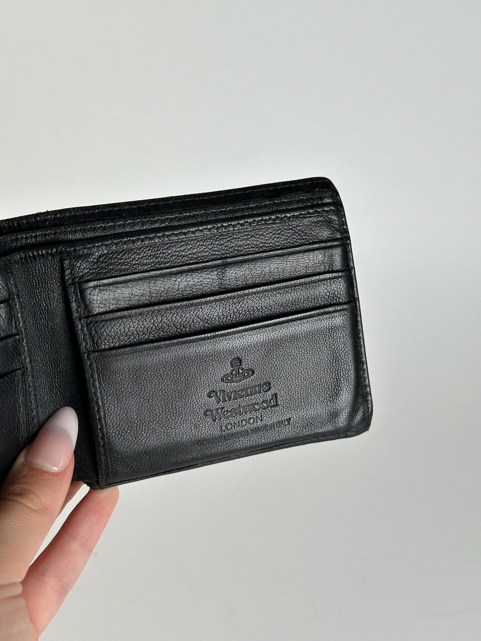 Vivienne Westwood Vintage foldable wallet leather black Size ONE SIZE - 5 Thumbnail