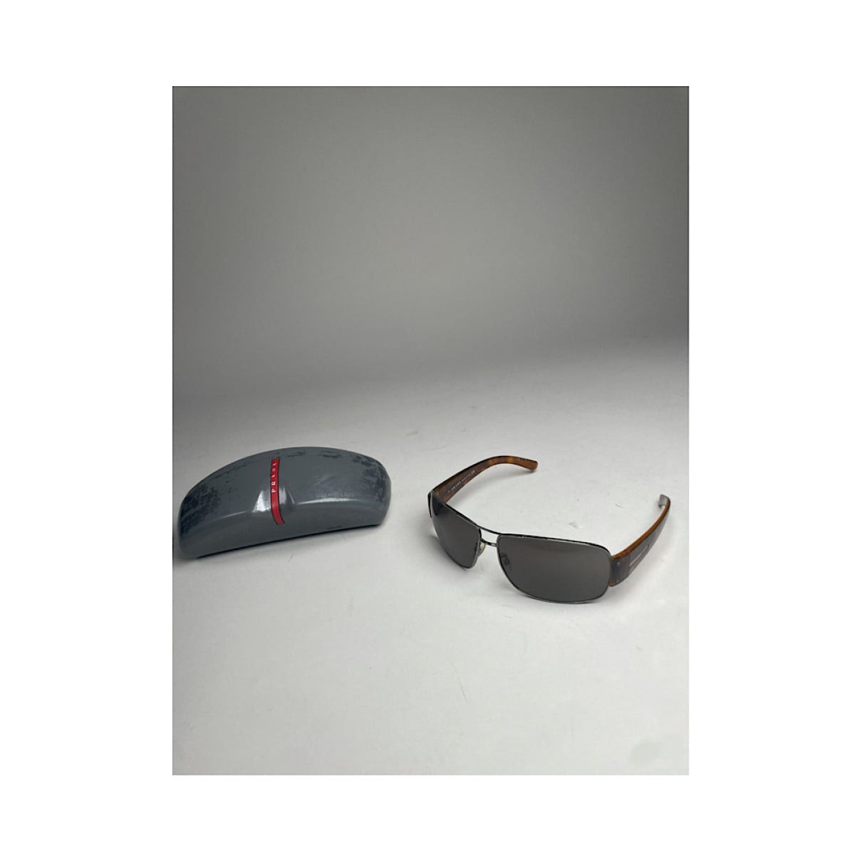 Prada Brown Plastic Sunglasses Size ONE SIZE - 3 Thumbnail